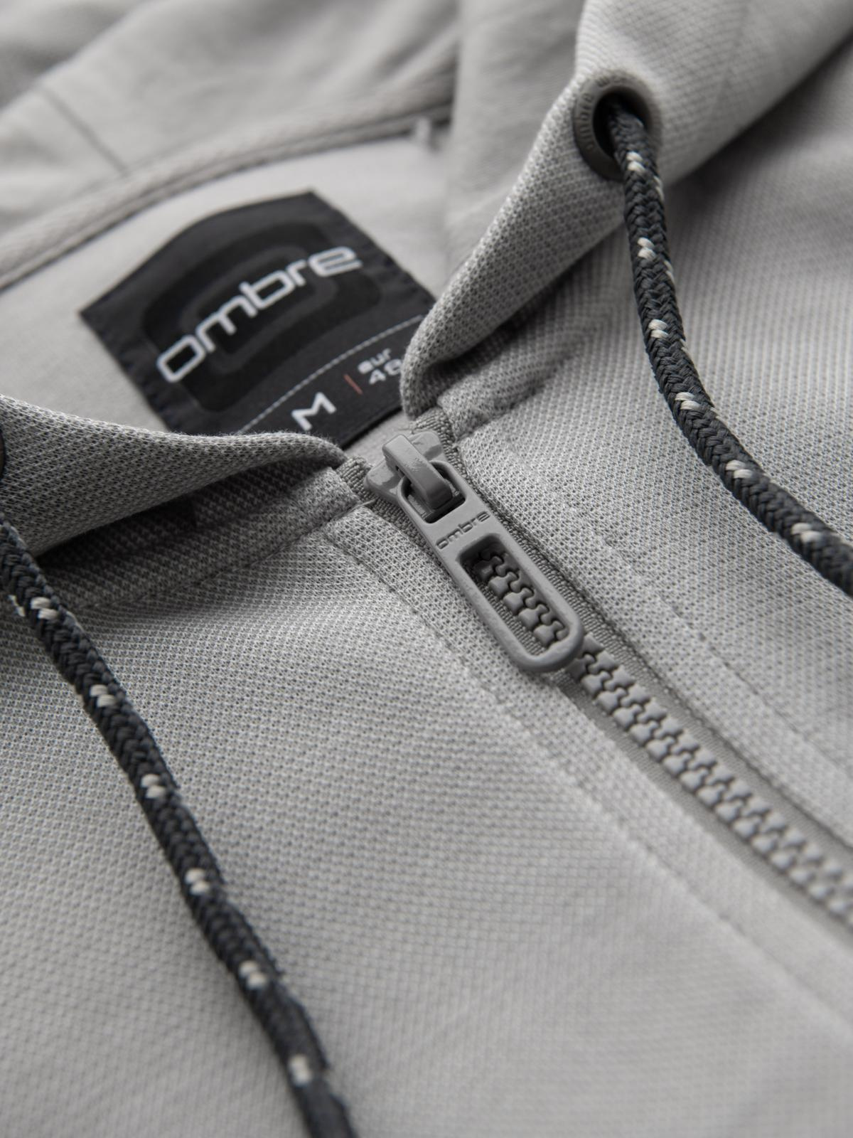 Ombre Men's softly structured hooded sweatshirt - grey