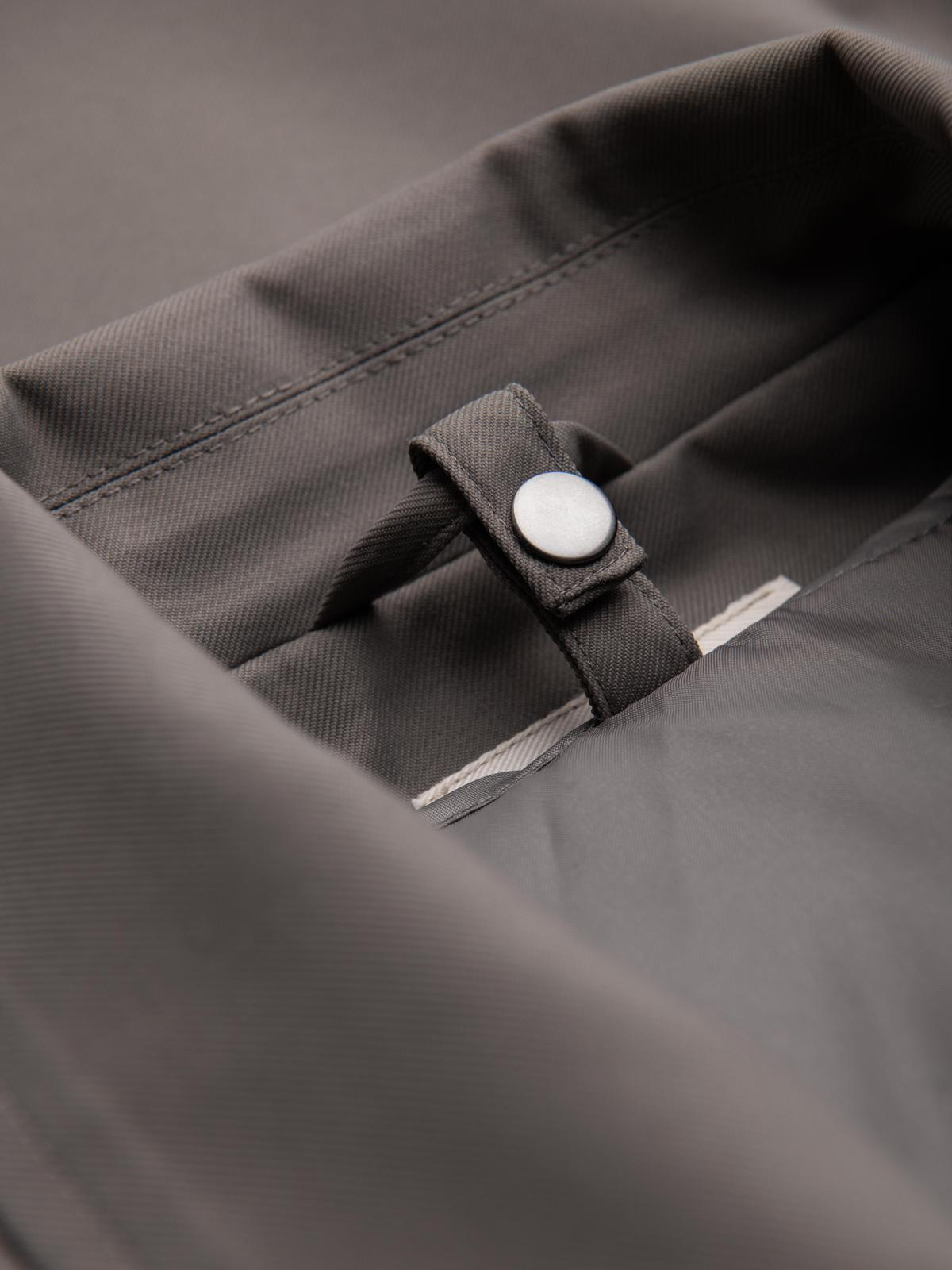 Ombre Men&#039;s minimalist coat with detachable vest - ash