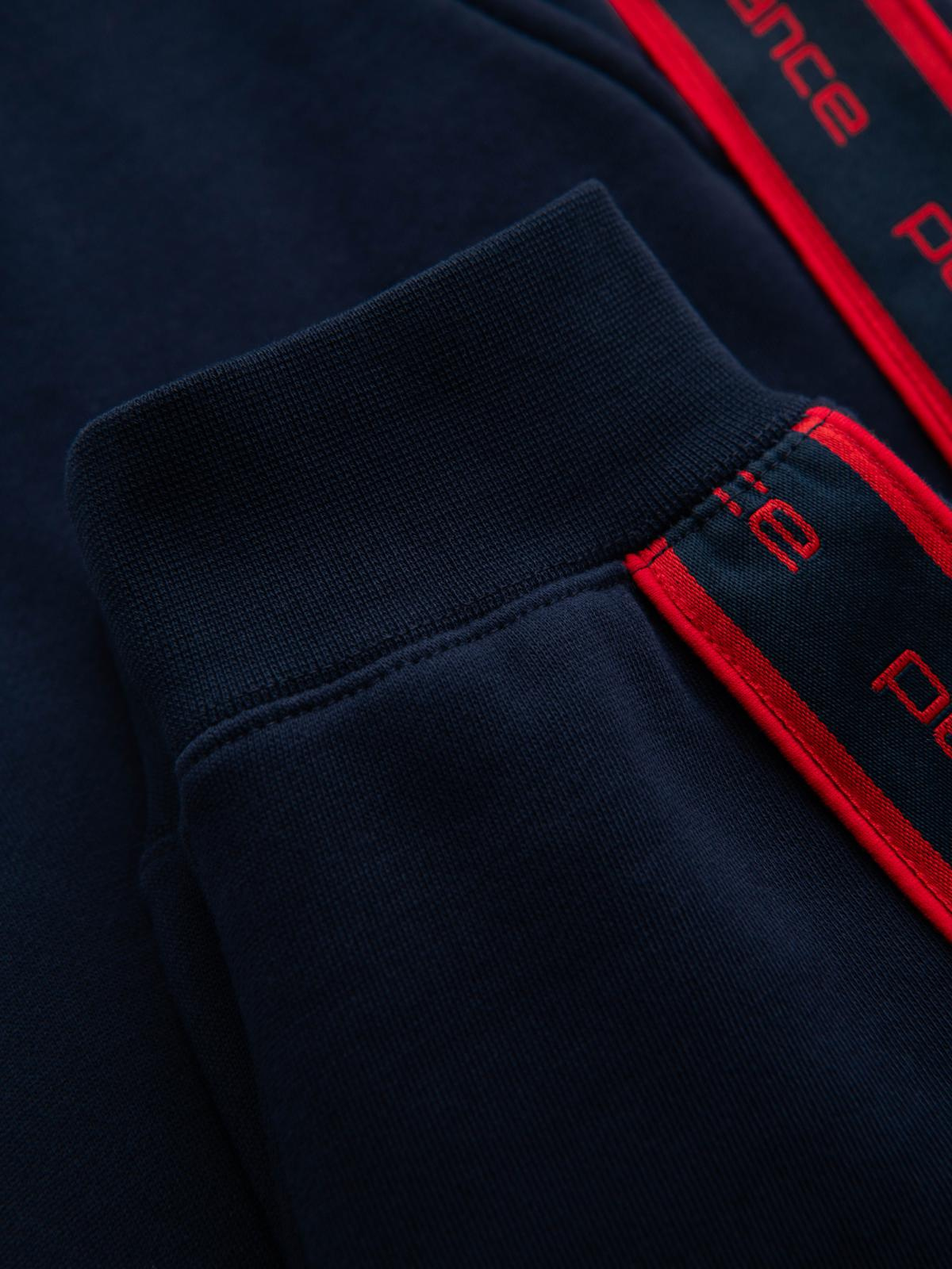 Ombre Men&#039;s sports jogger pants with stripes - navy blue