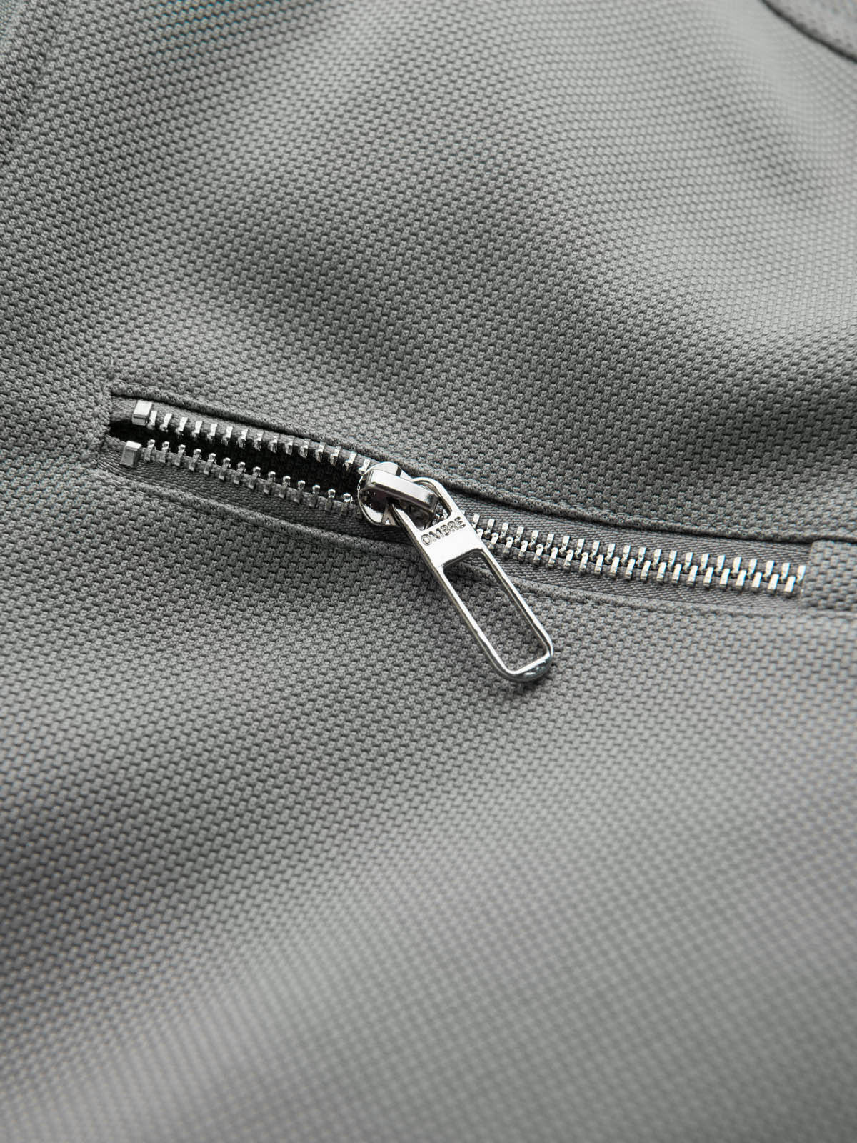 Ombre Men&#039;s biker jacket with pockets and collar - grey