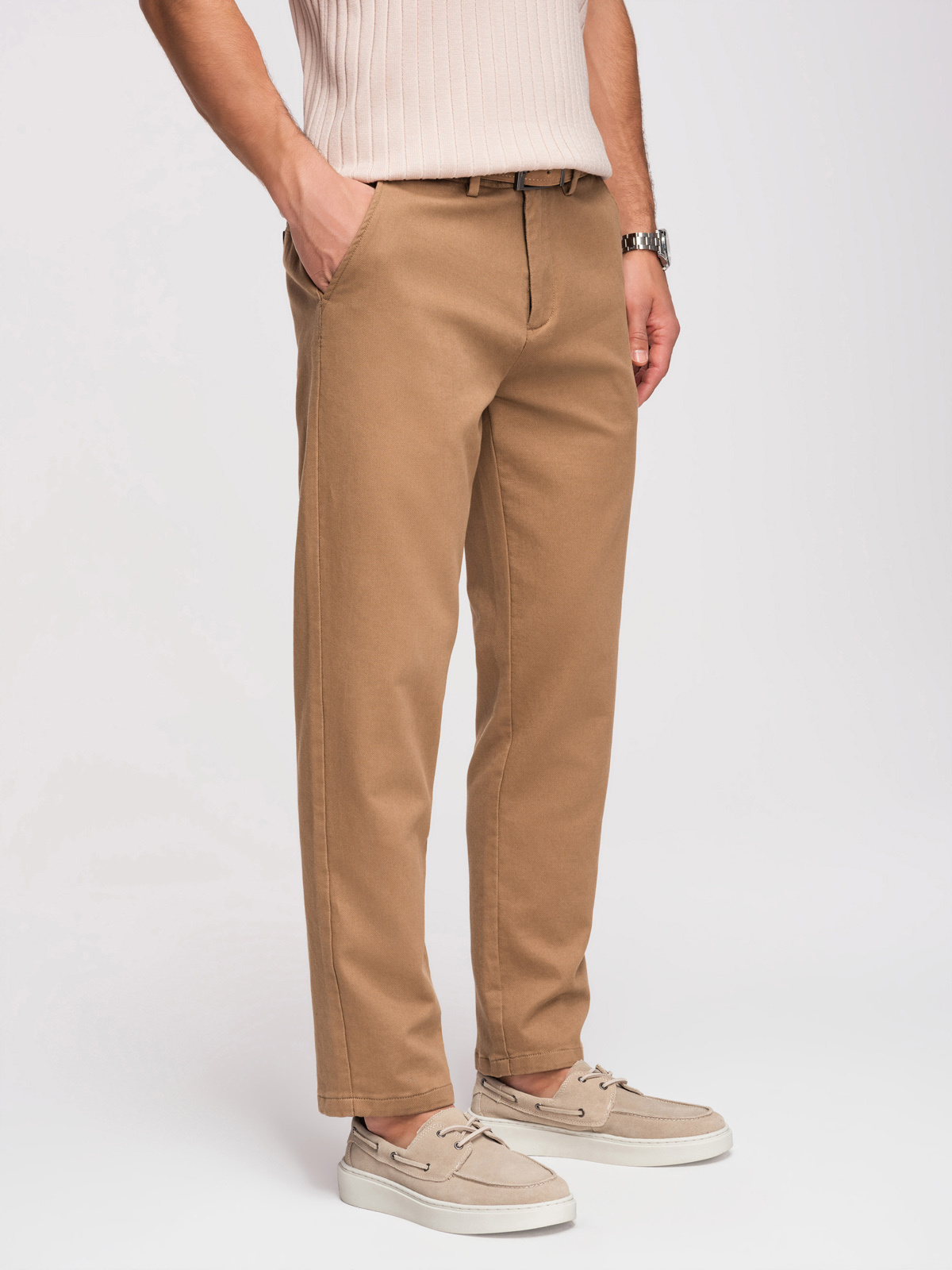 Pánske SLIM FIT chino nohavice - hnedé