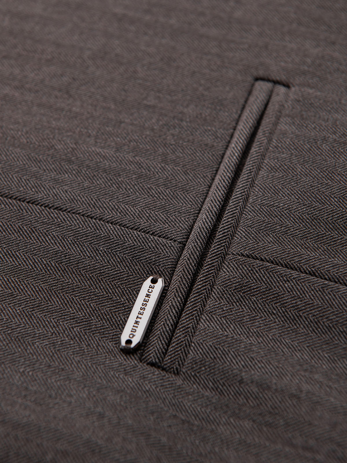 Ombre Men&#039;s elegant SLIM FIT herringbone vest - graphite