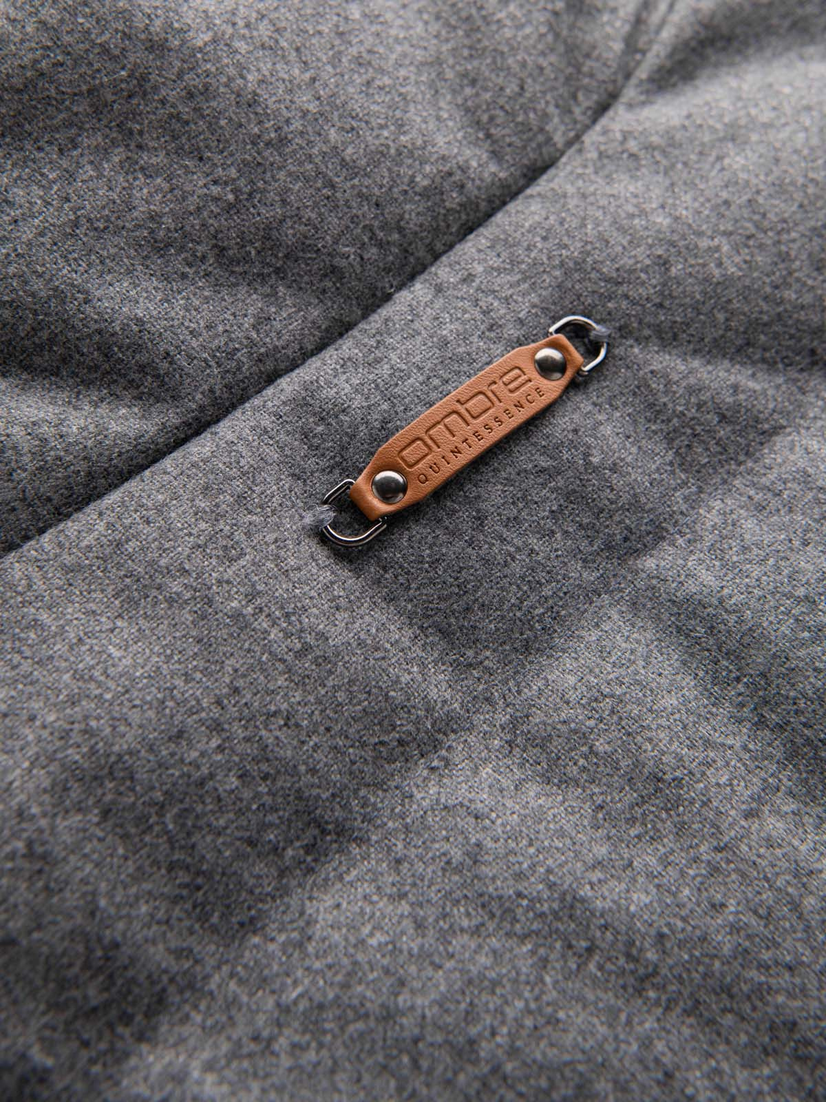 Ombre Men's quilted wool sleeveless jacket - grey melange