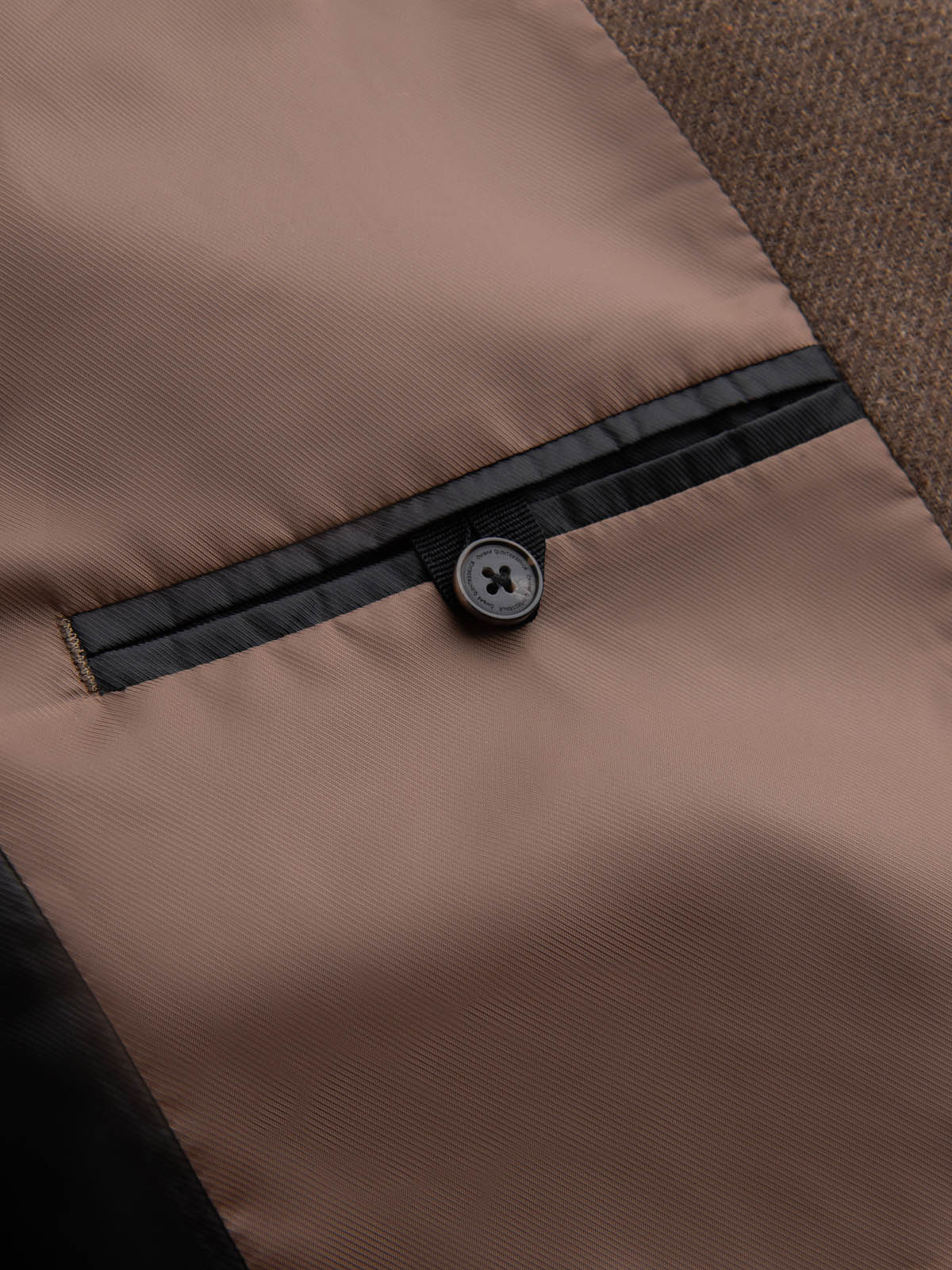 Ombre Elegant single-breasted men&#039;s wool coat - brown