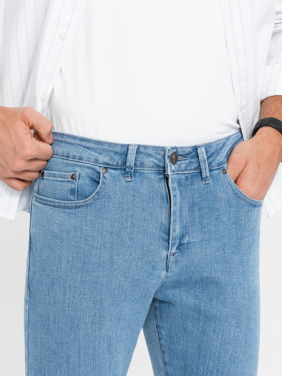 Ombre Classic men&#039;s SLIM FIT jeans with elastane - light blue