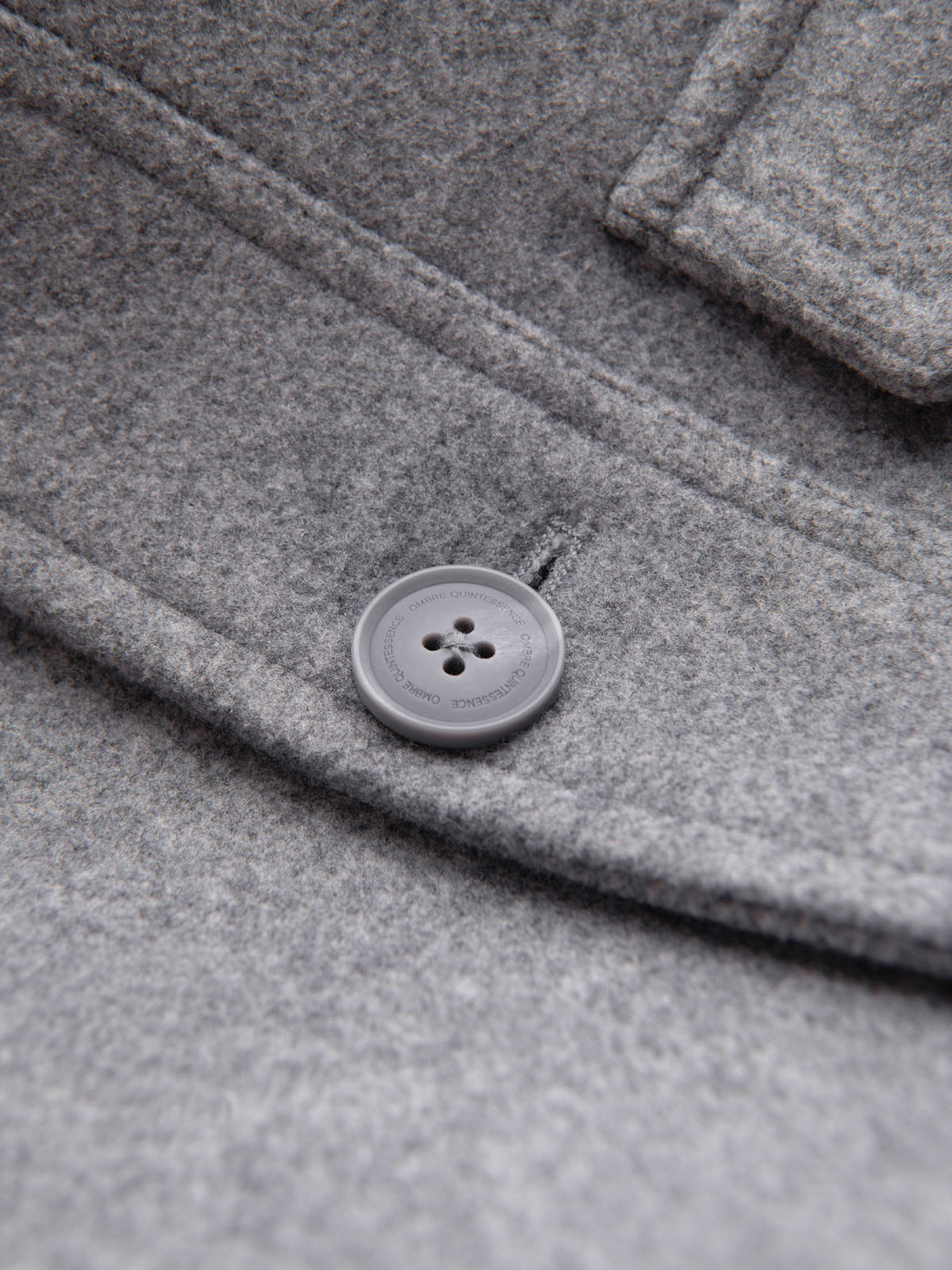 Ombre Men's lightweight fleece jacket with viscose - gray