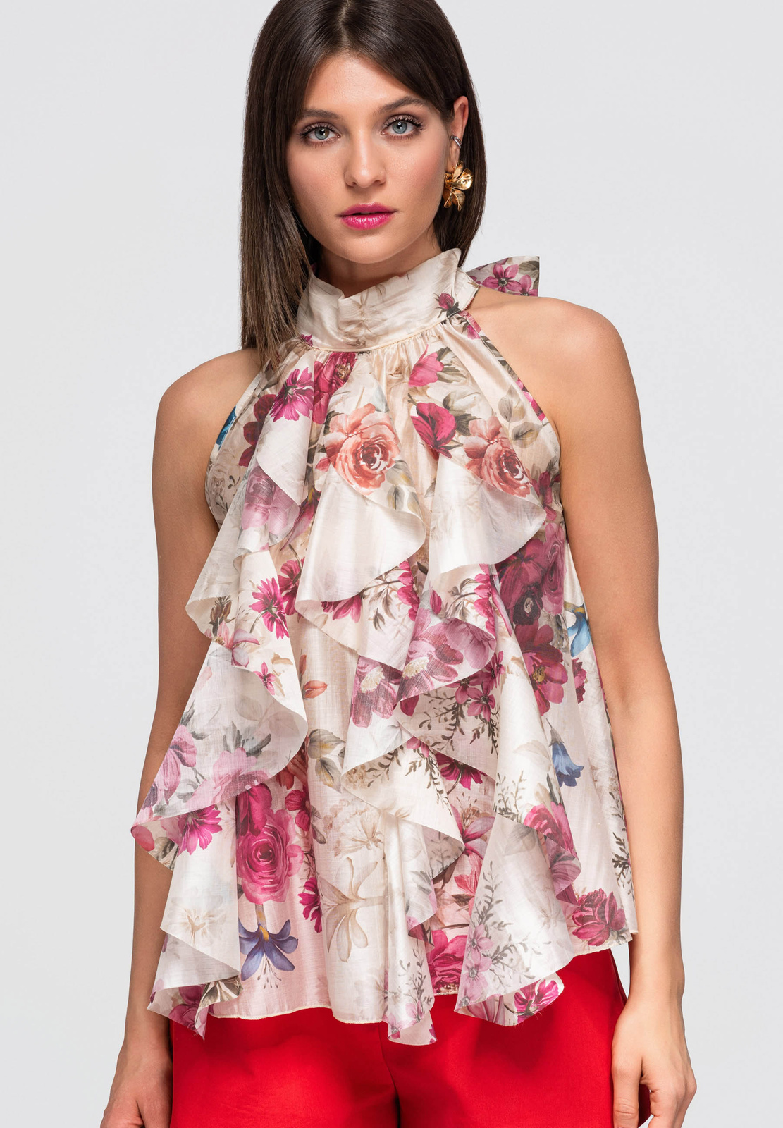 Bluză de damă cu model floral