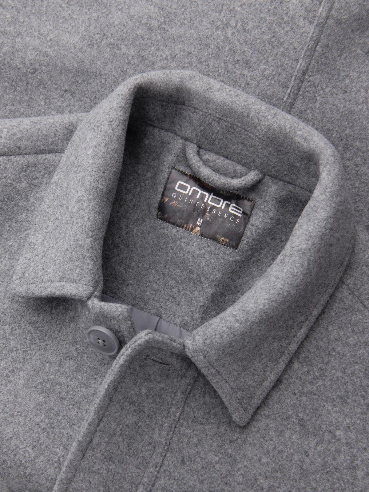 Ombre Men's lightweight fleece jacket with viscose - gray