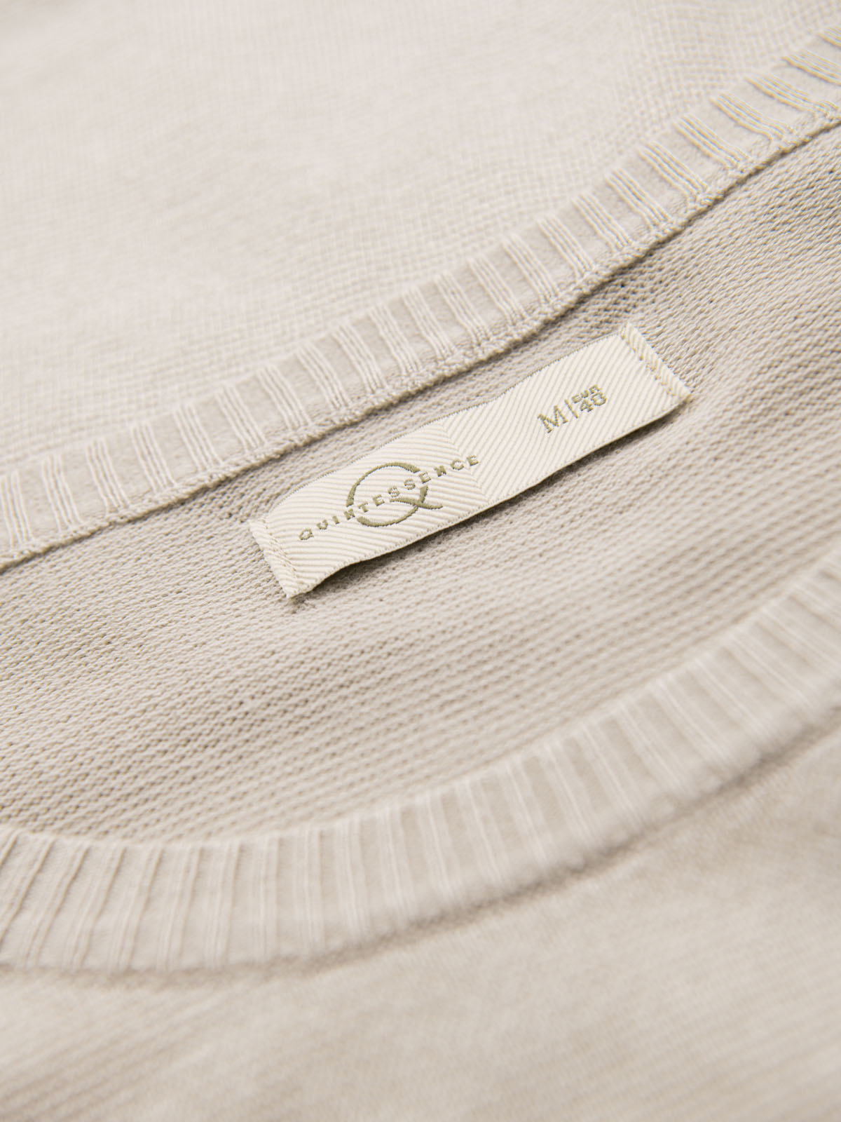 Ombre Classic knitted men's shirt with ribbed cuffs - light grey