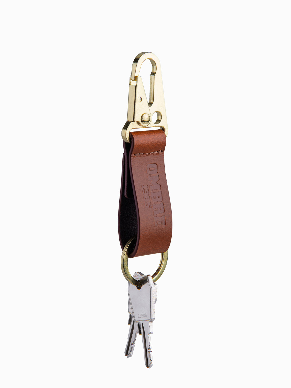 Ombre Men's key ring with snap hook - black