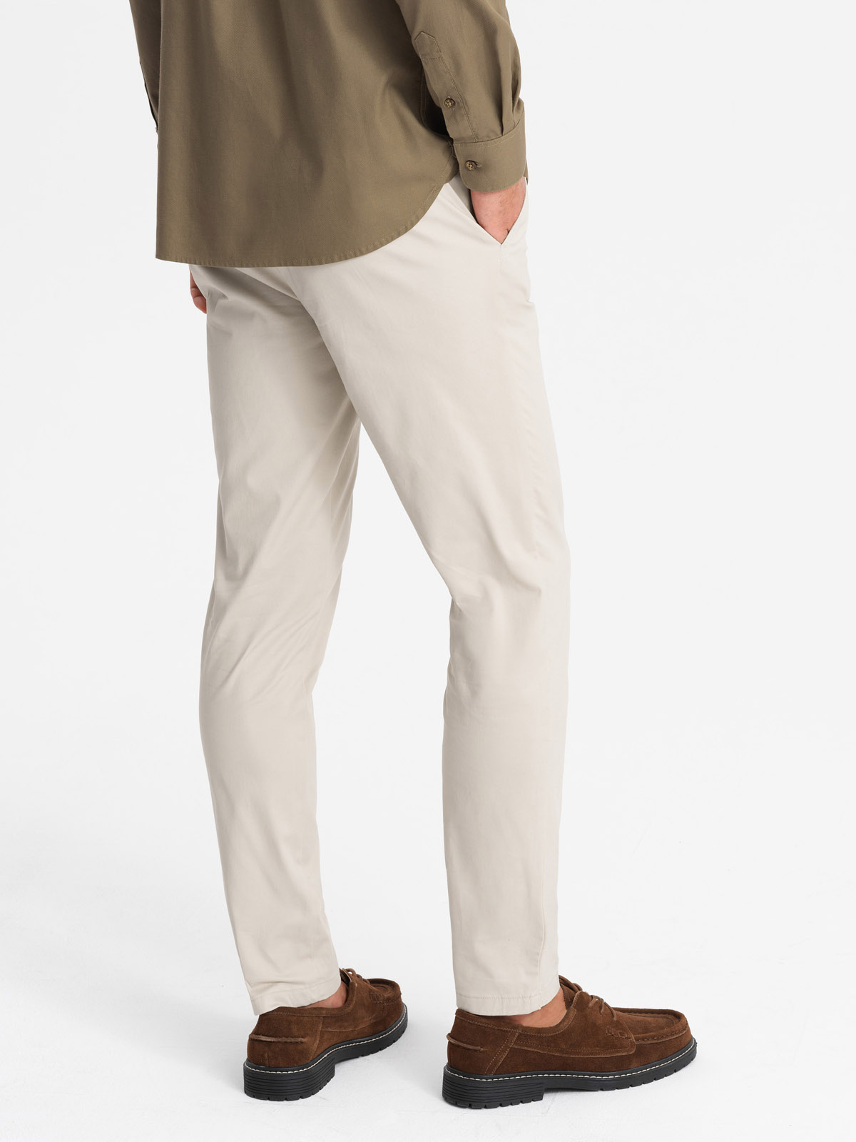 Ombre Men's REGULAR FIT uniform chino pants - beige