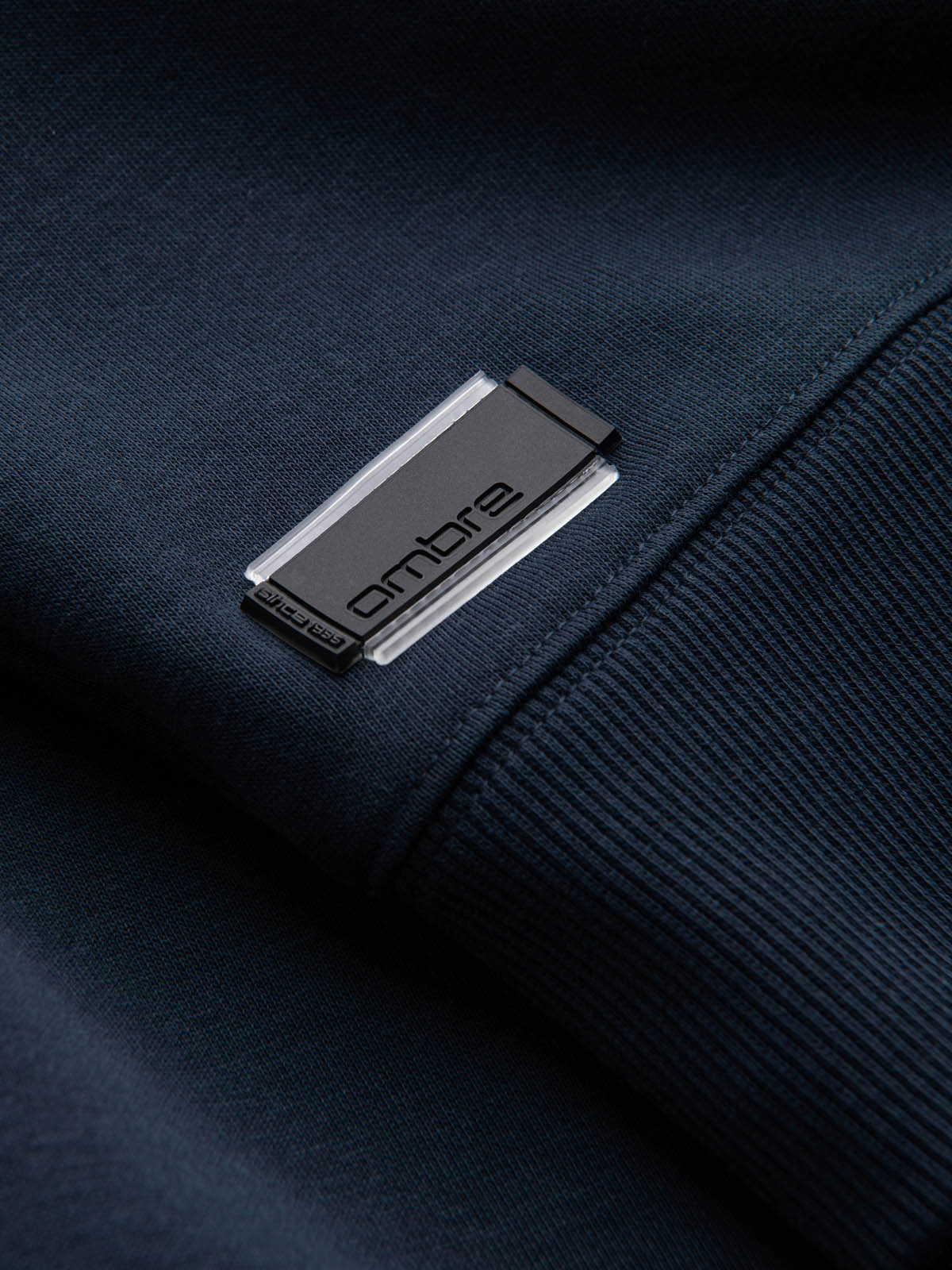 Ombre BASIC men&#039;s cotton non-stretch sweatshirt - navy blue