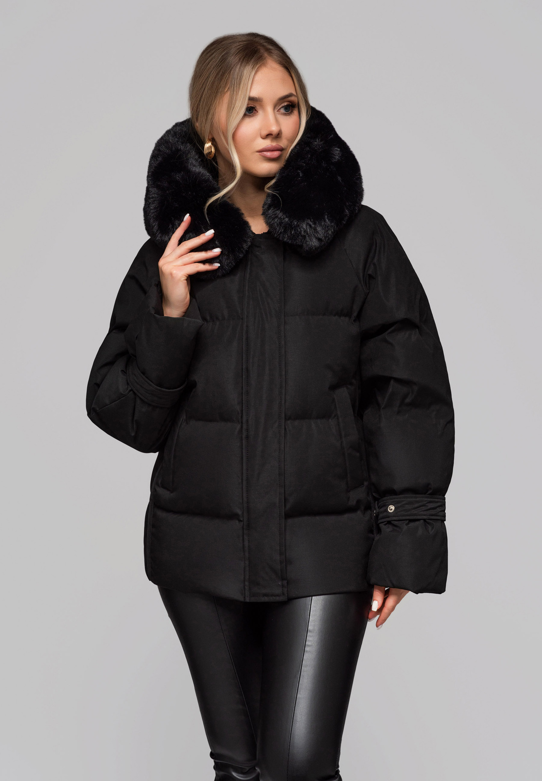 Edoti Women's insulated jacket with fur OW-JAHP-0105 v1