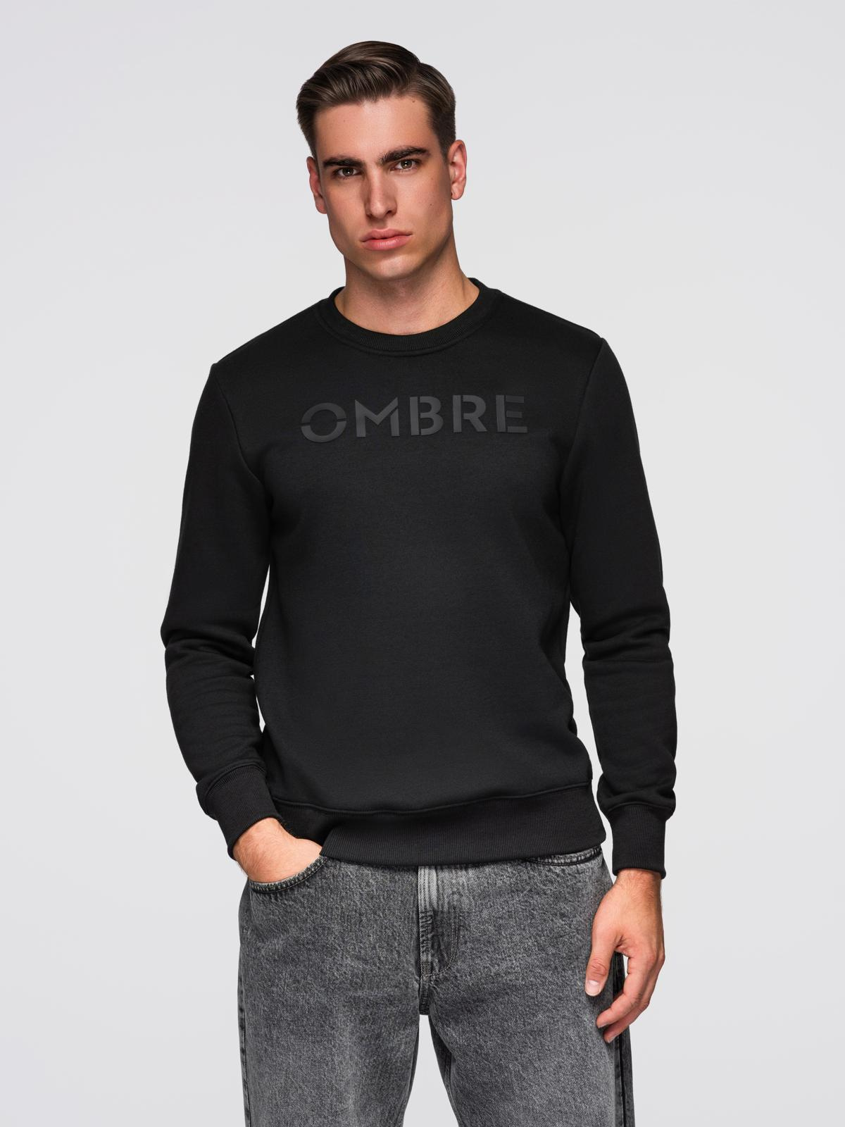 Ombre Classic men&#039;s sweatshirt with inscription - black