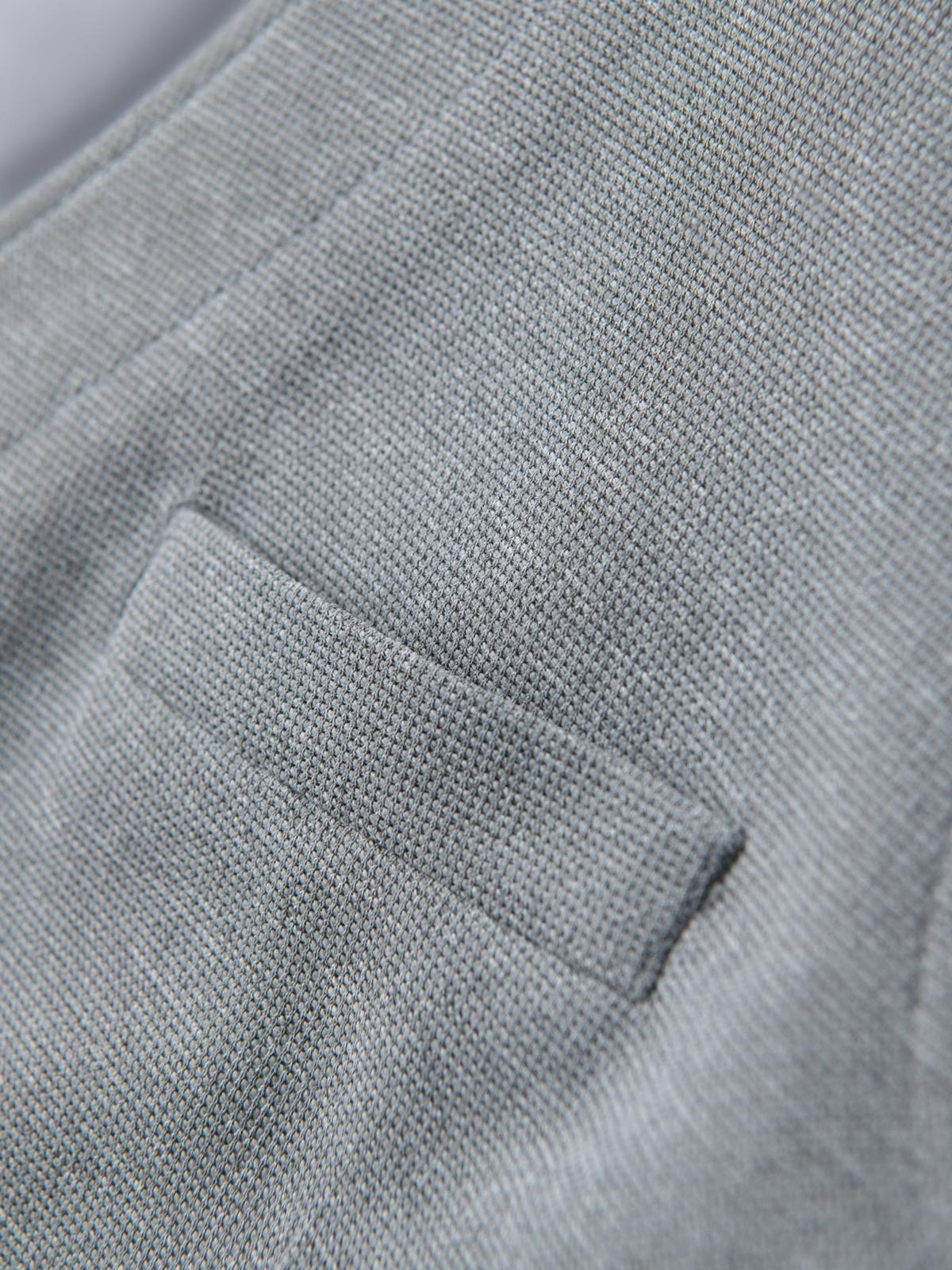 Ombre Fitted structured men's vest with patch pockets - grey melange