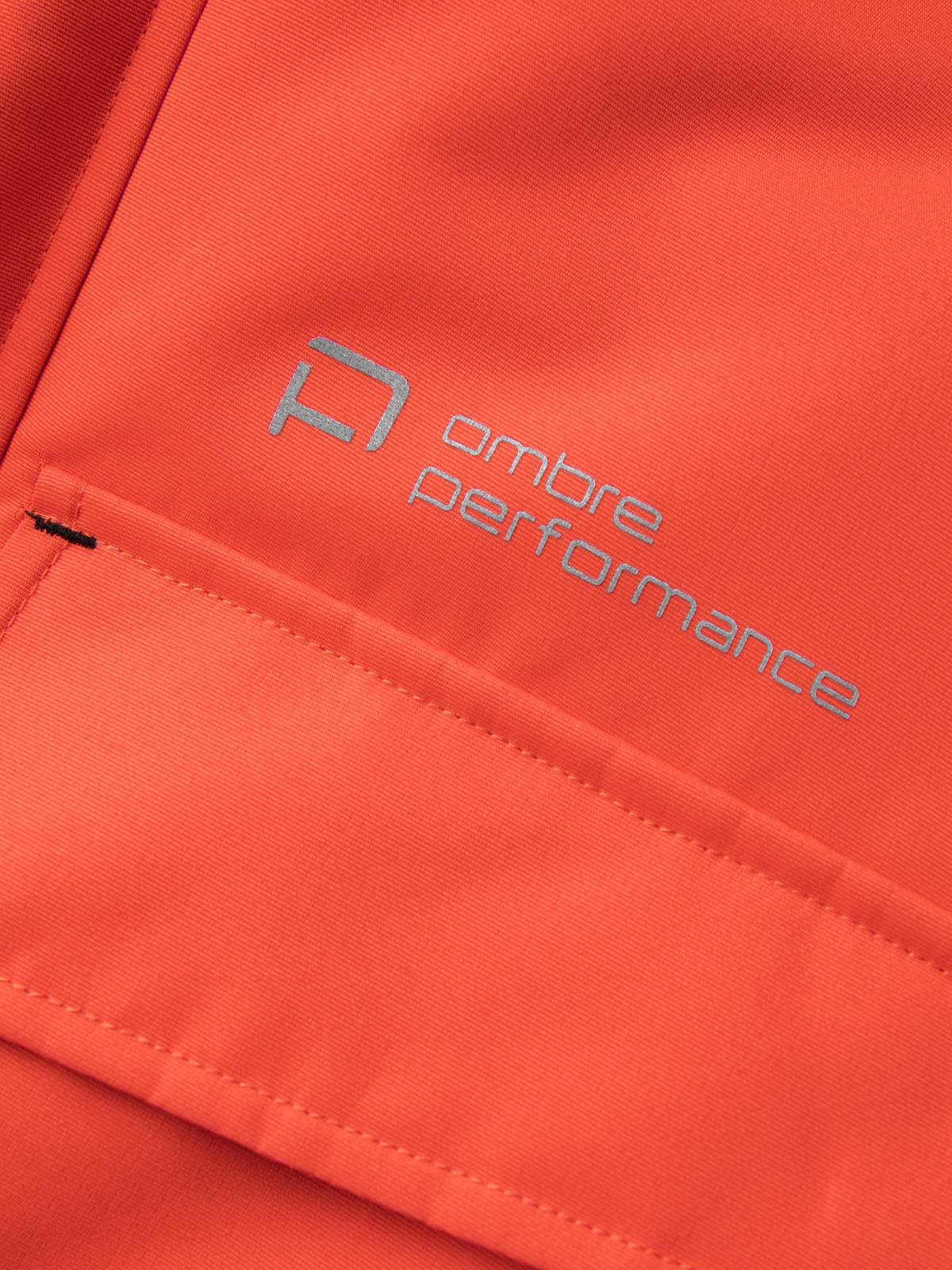 Ombre Men's long insulated jacket with reflective elements - orange