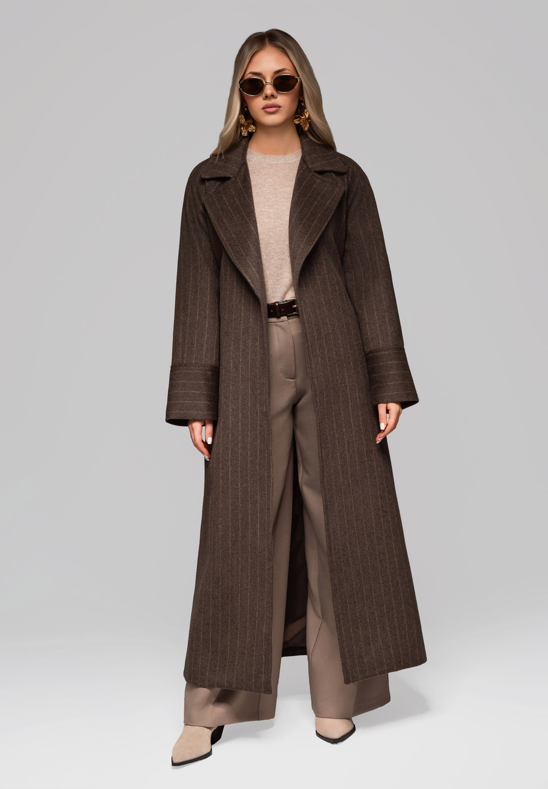 Дамско раирано палто LARICA