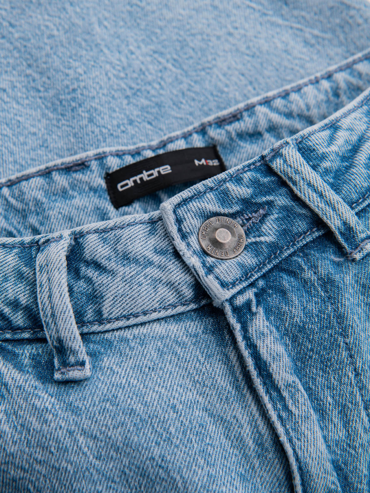 Ombre Marbled men&#039;s CARROT FIT denim pants - light blue