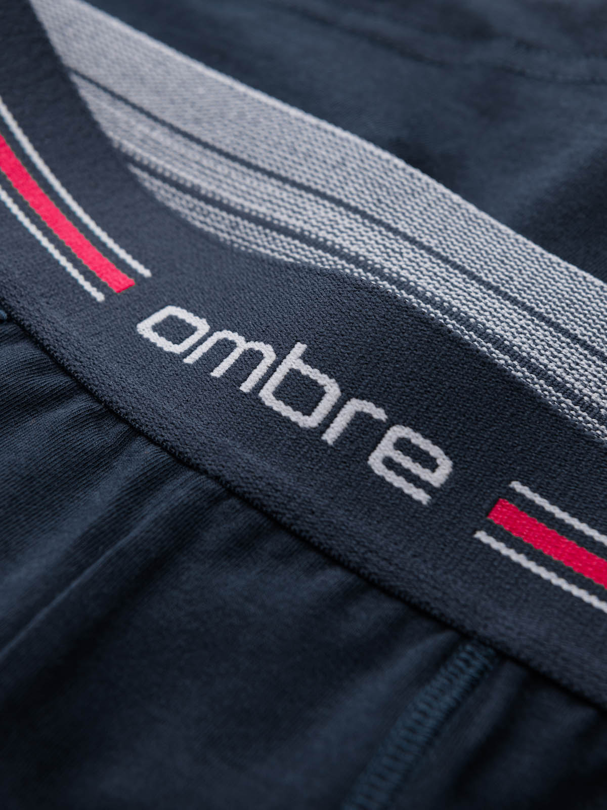 Ombre Classic fit men&#039;s boxer shorts with striped elastic band - 3 pack mix OM-UNBO