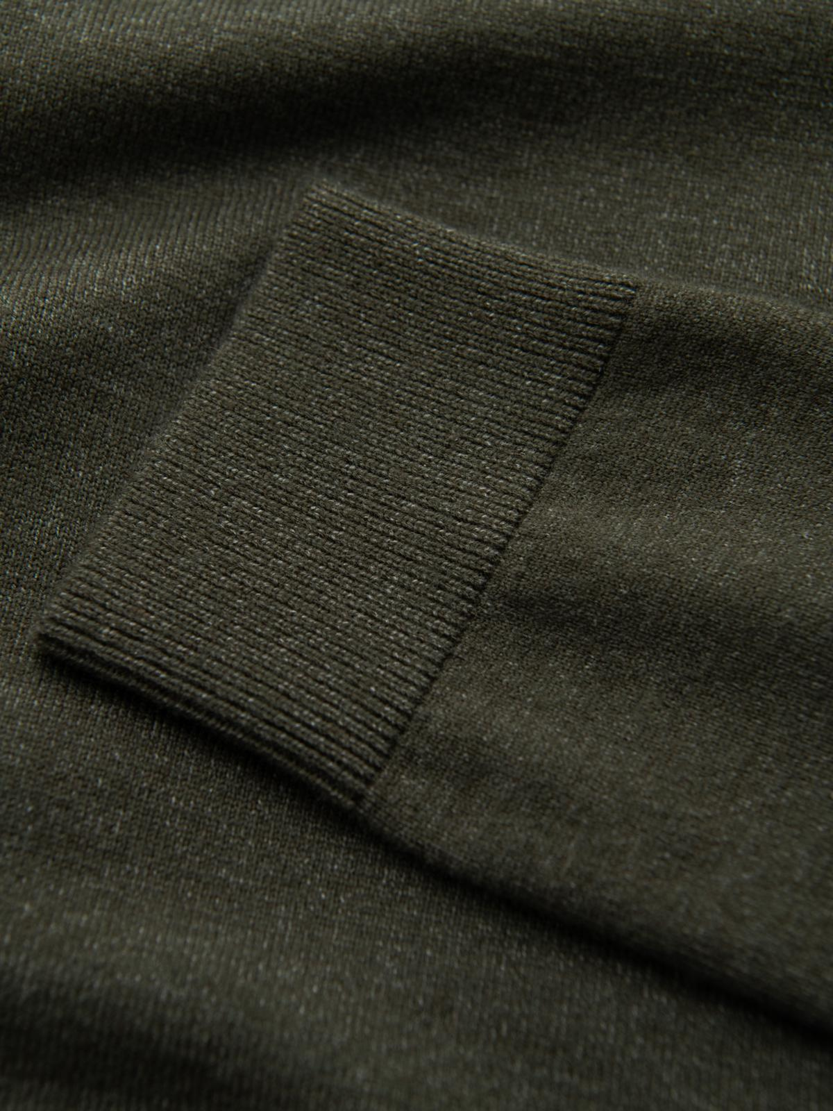 Ombre Men&#039;s knitted turtleneck with viscose - dark grey