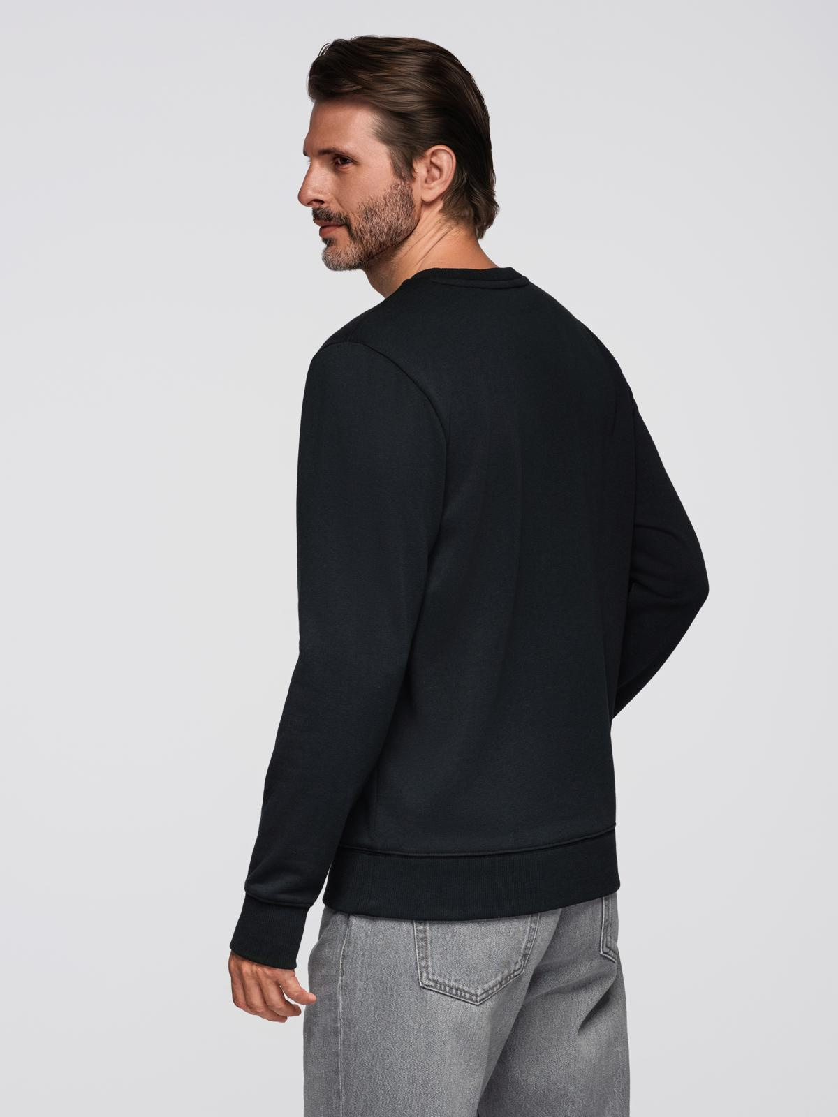 Ombre BASIC men&#039;s non-stretch cotton sweatshirt - black