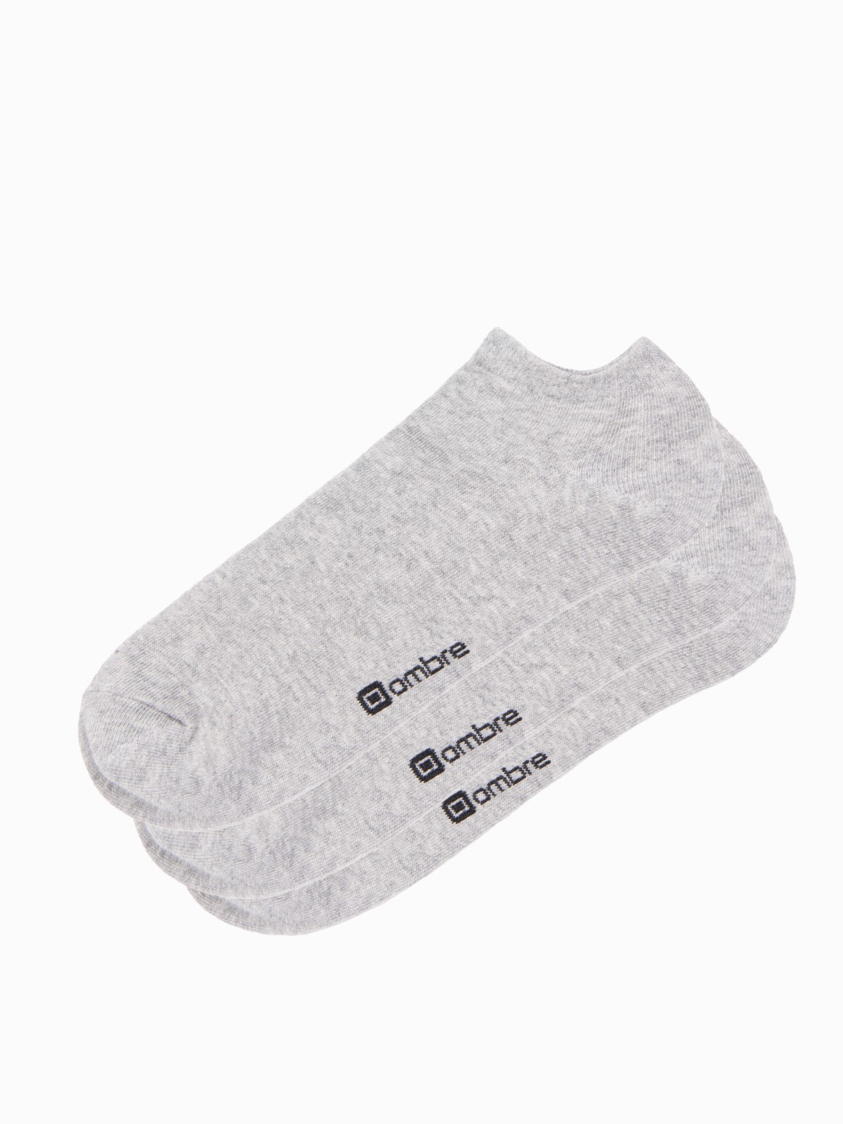 Ombre Men's foot socks 3-pack - grey melange