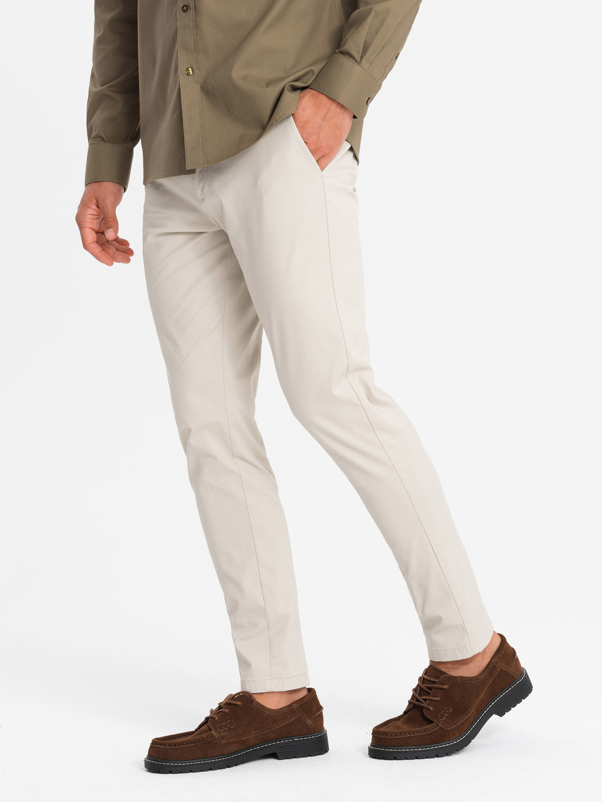 Ombre Men's REGULAR FIT uniform chino pants - beige