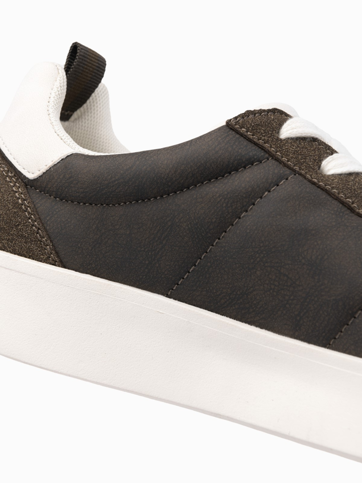 Ombre Old-school men&#039;s sneakers on thick sole - dark brown