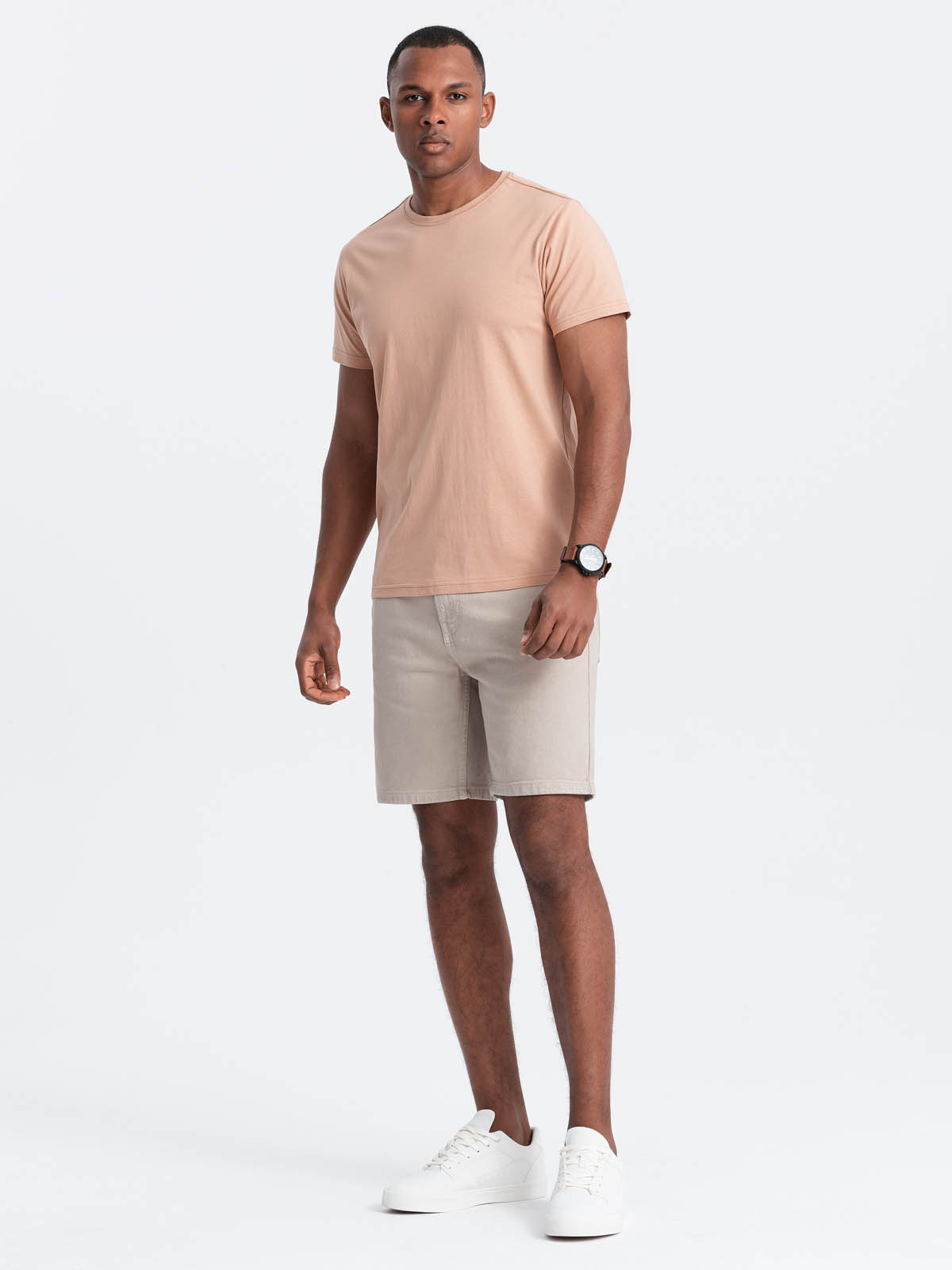 Ombre Classic BASIC men's cotton T-shirt - flesh-colored