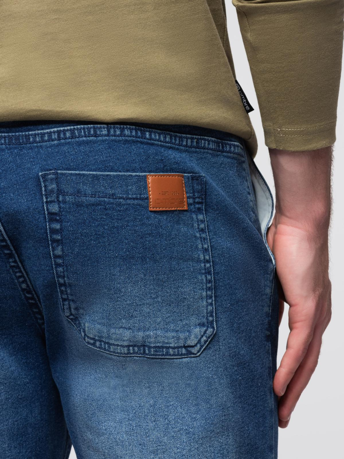 Ombre Men&#039;s wash-effect denim JOGGERS pants - blue