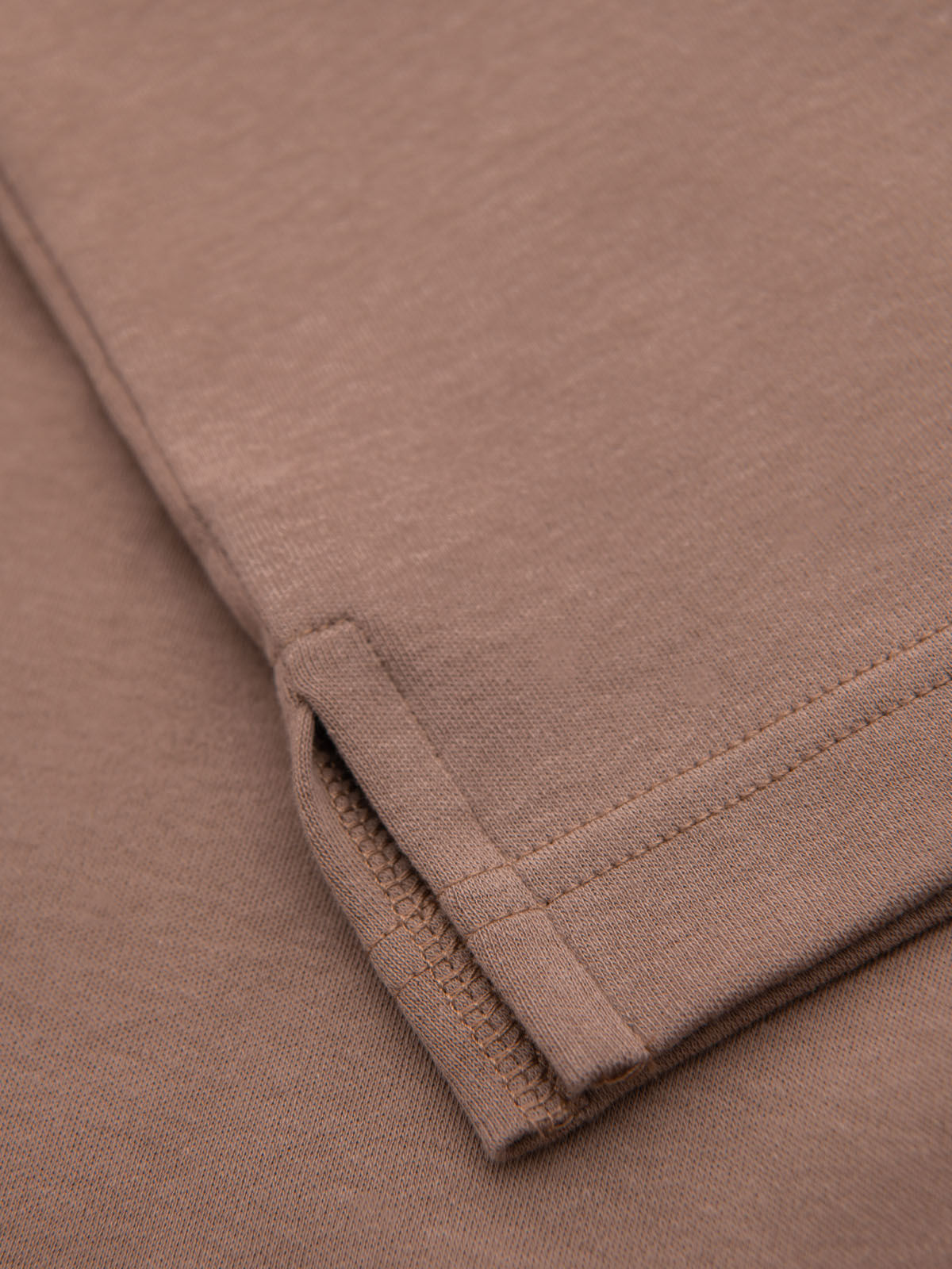Ombre Men's polo shirt with zipper neckline - light brown