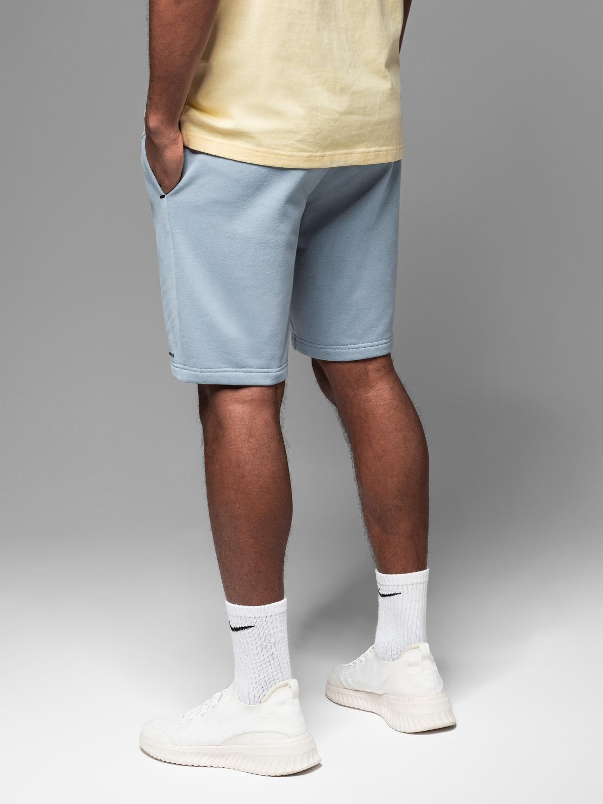 Ombre Fitted men's printed short sweat shorts - light blue