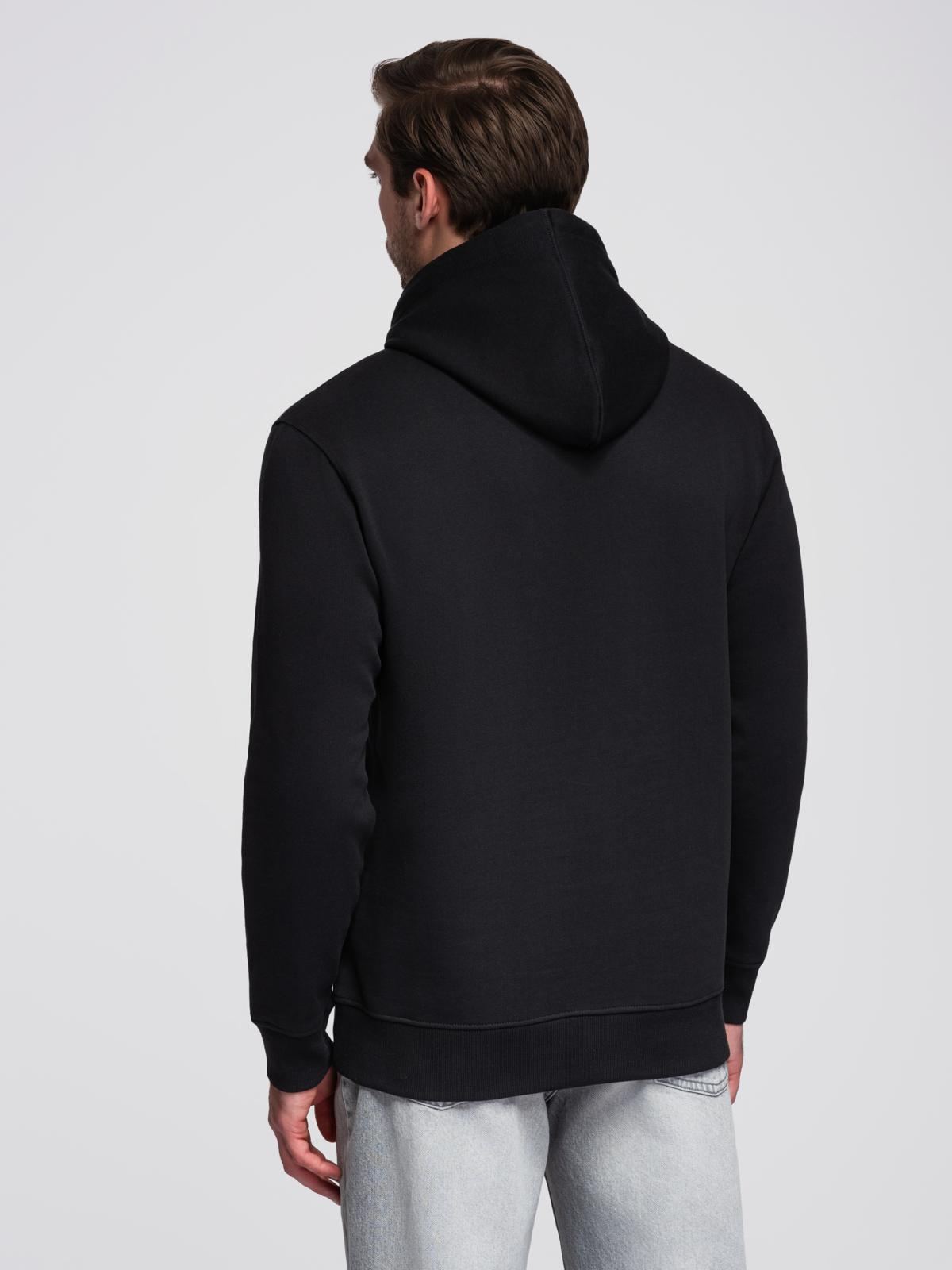 Ombre Men's BASIC kangaroo sweatshirt with hood