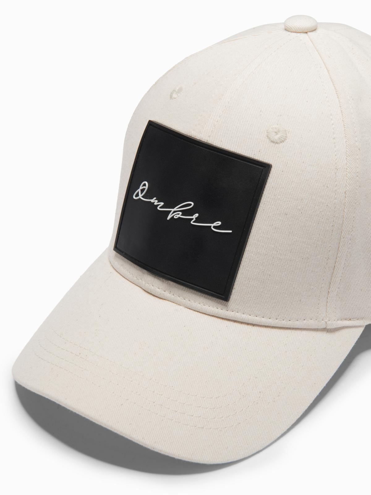 Ombre Men&#039;s baseball cap with large patch - cream