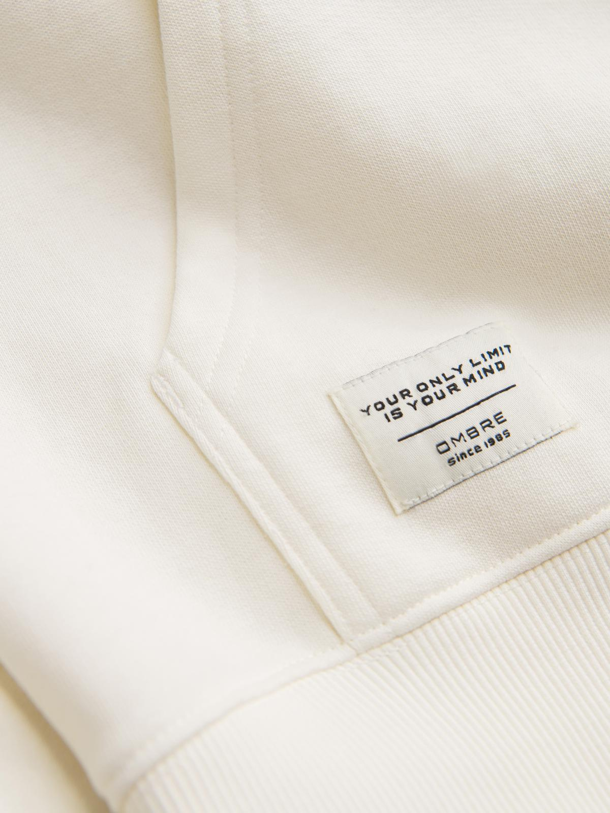 Ombre Men&#039;s kangaroo hooded sweatshirt - cream