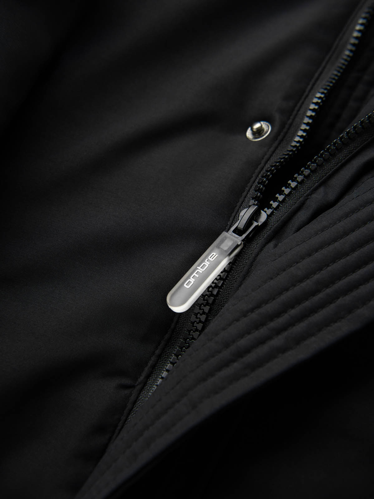 Ombre Men's long seasonal outdoor style jacket - black