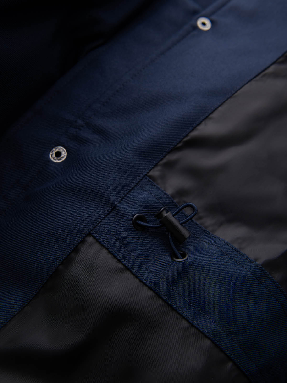 Ombre Men&#039;s long warm parka hooded jacket - navy blue