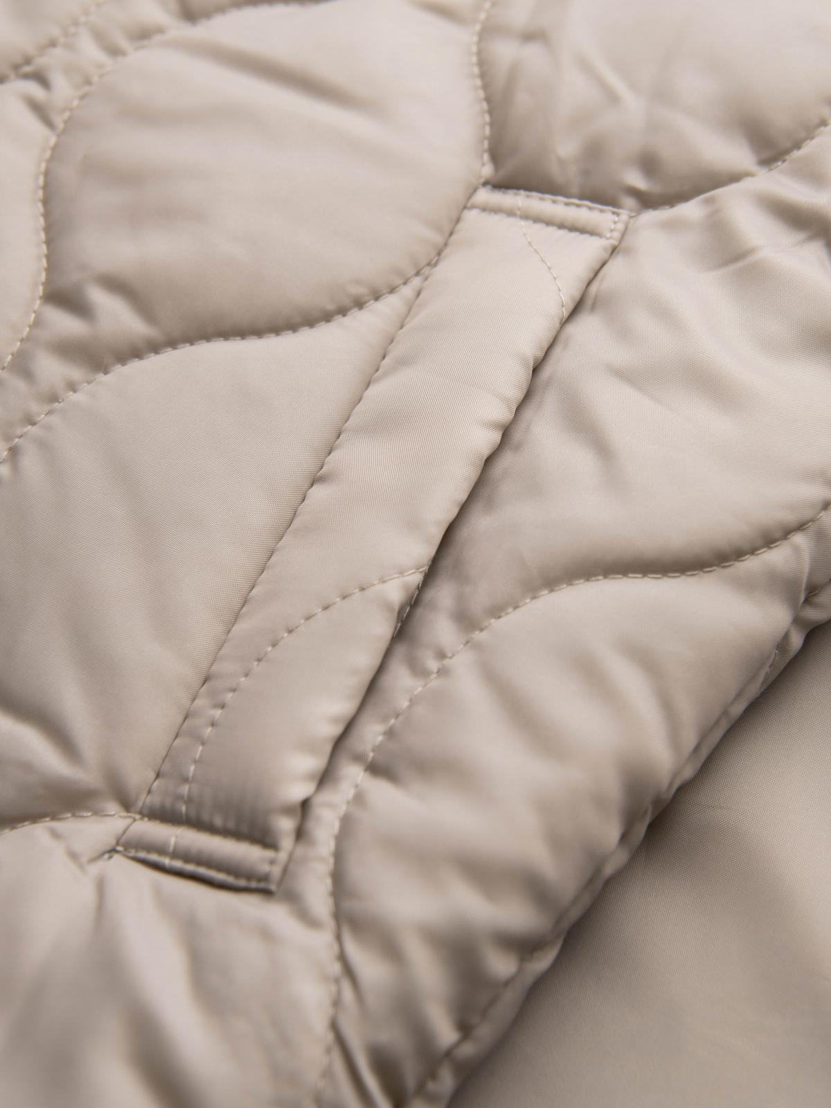 Ombre Men&#039;s minimalist coat with detachable vest - beige