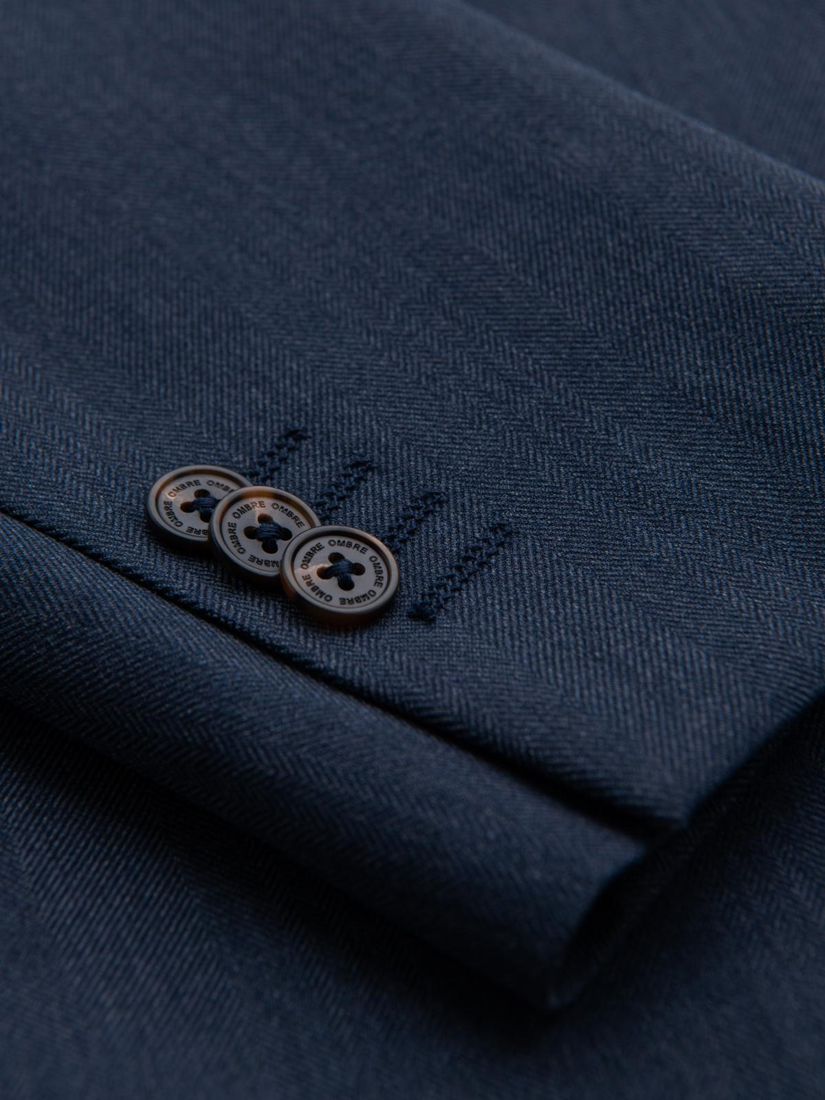 Ombre Elegant men&#039;s SLIM FIT jacket with rayon - dark blue