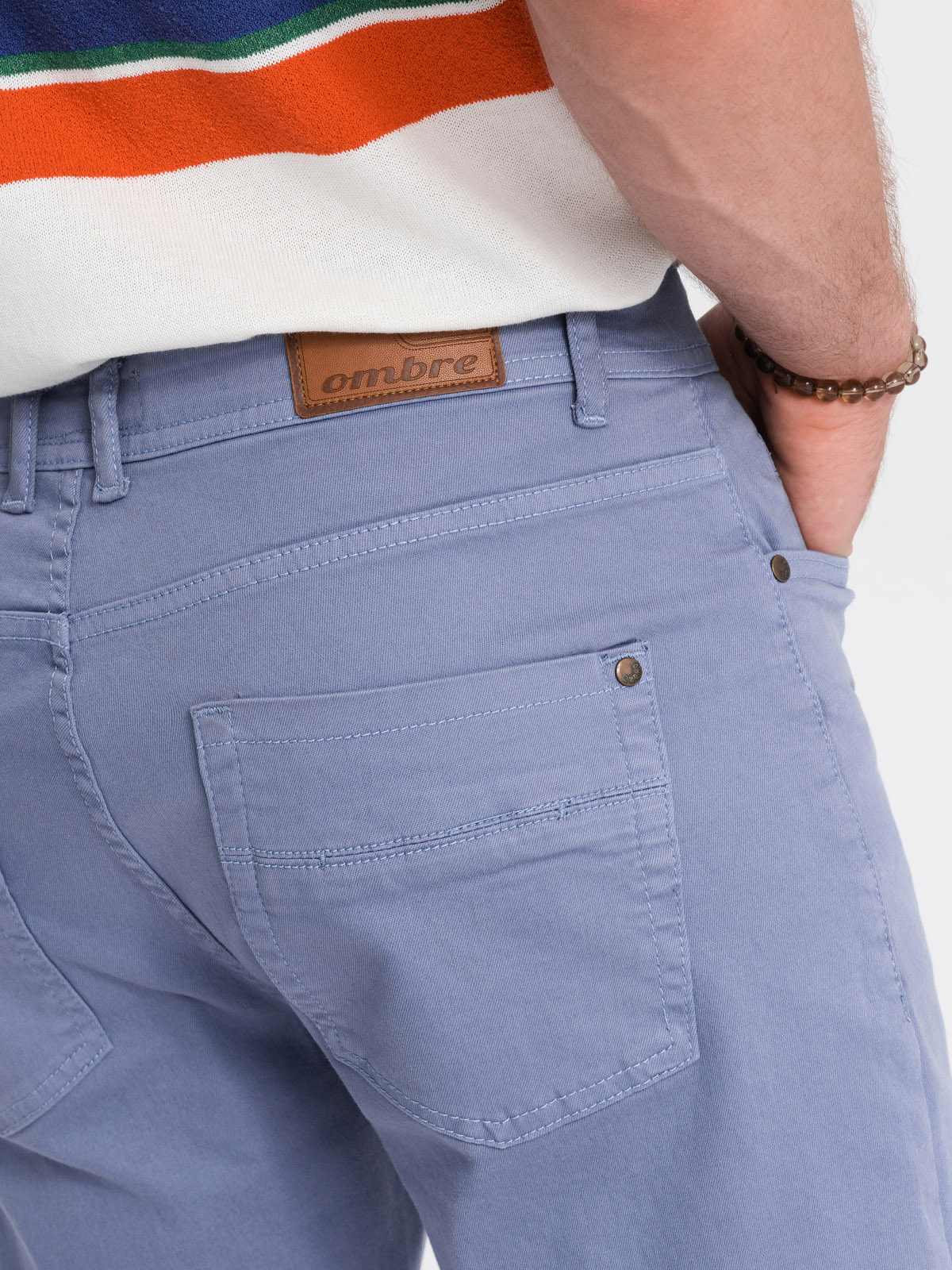 Ombre CHINO men&#039;s shorts - light blue