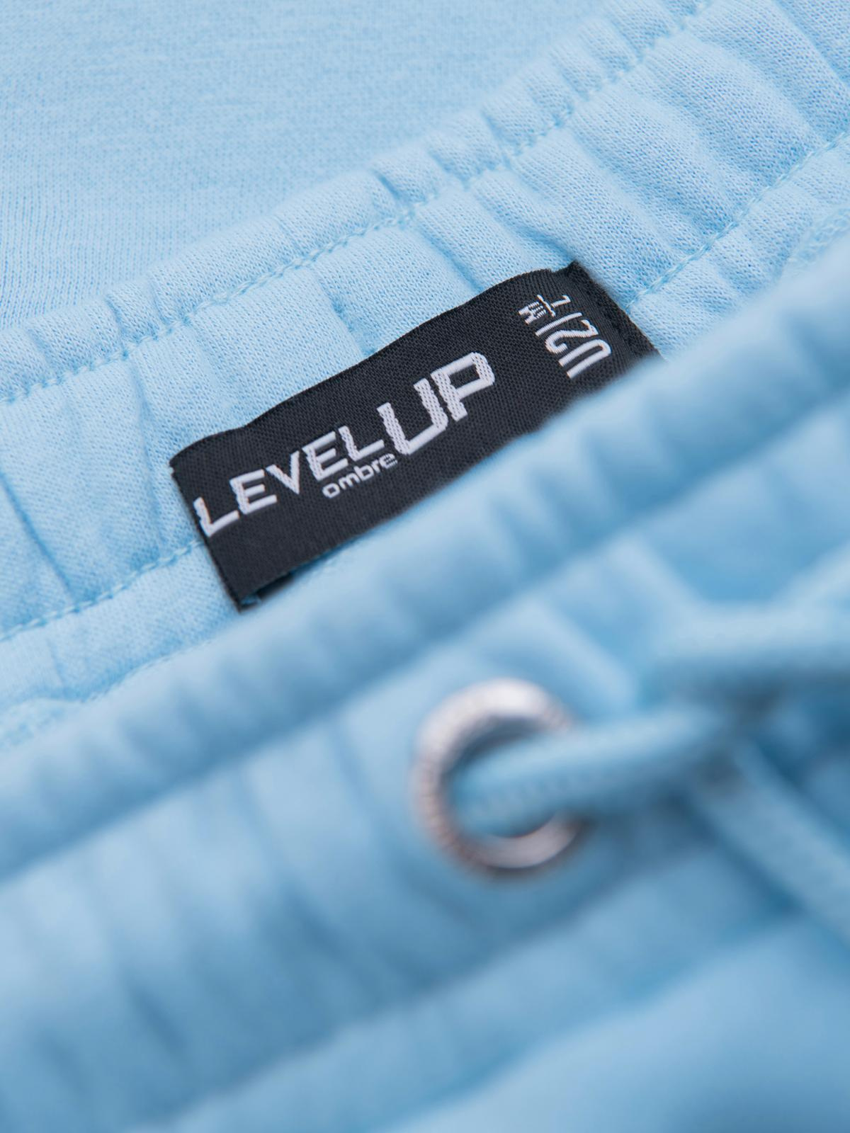 Ombre Unisex sweat shorts with drawstring waist - blue