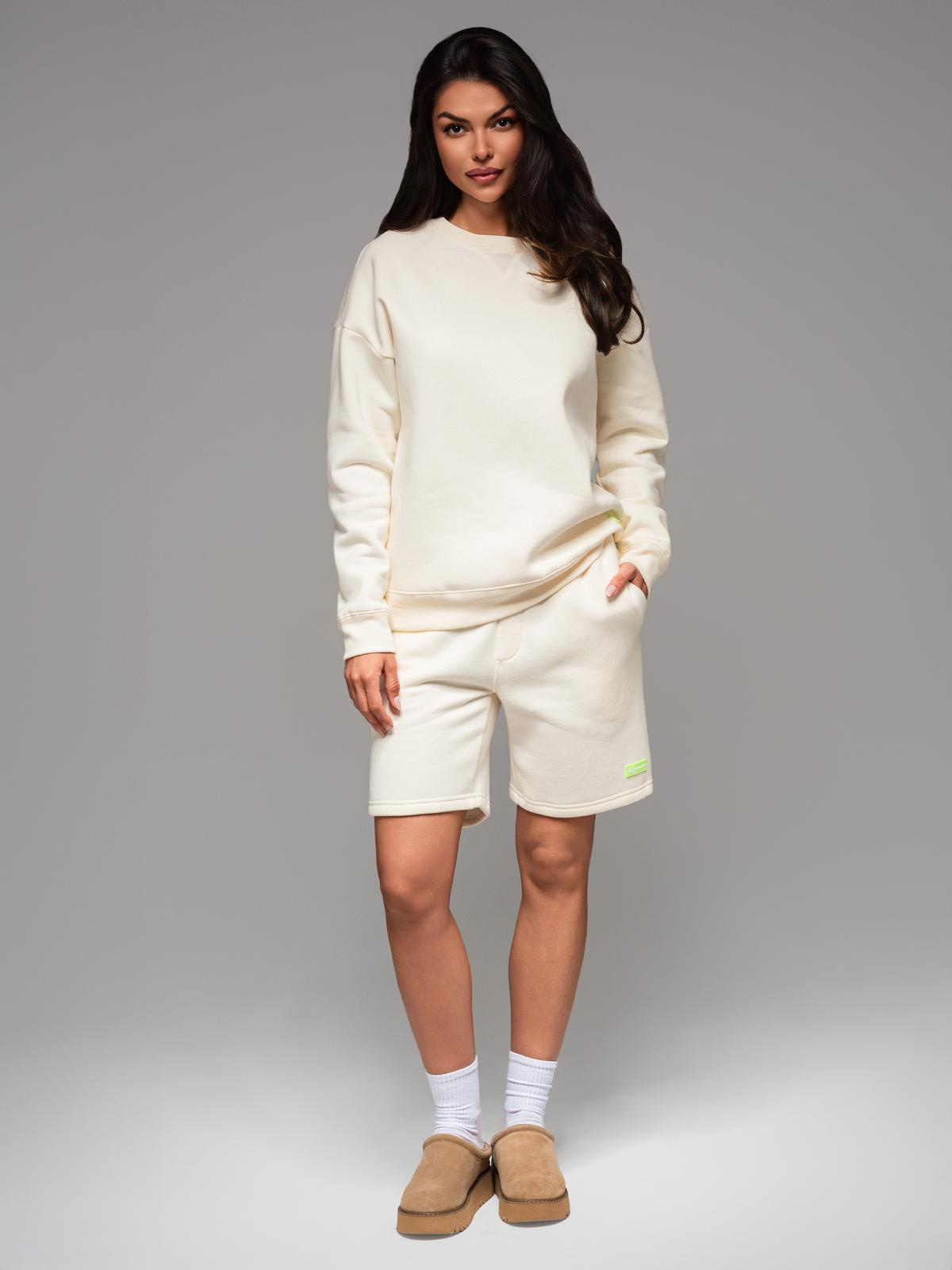 Ombre Classic unisex sweatshirt with round neckline - cream