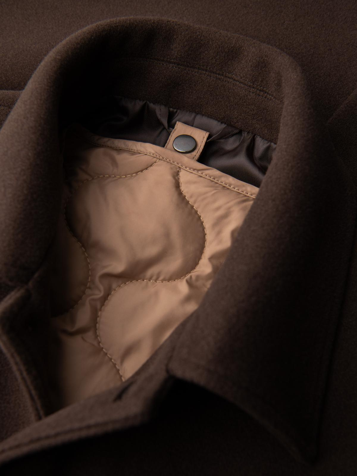 Palton lung bărbătesc cu guler