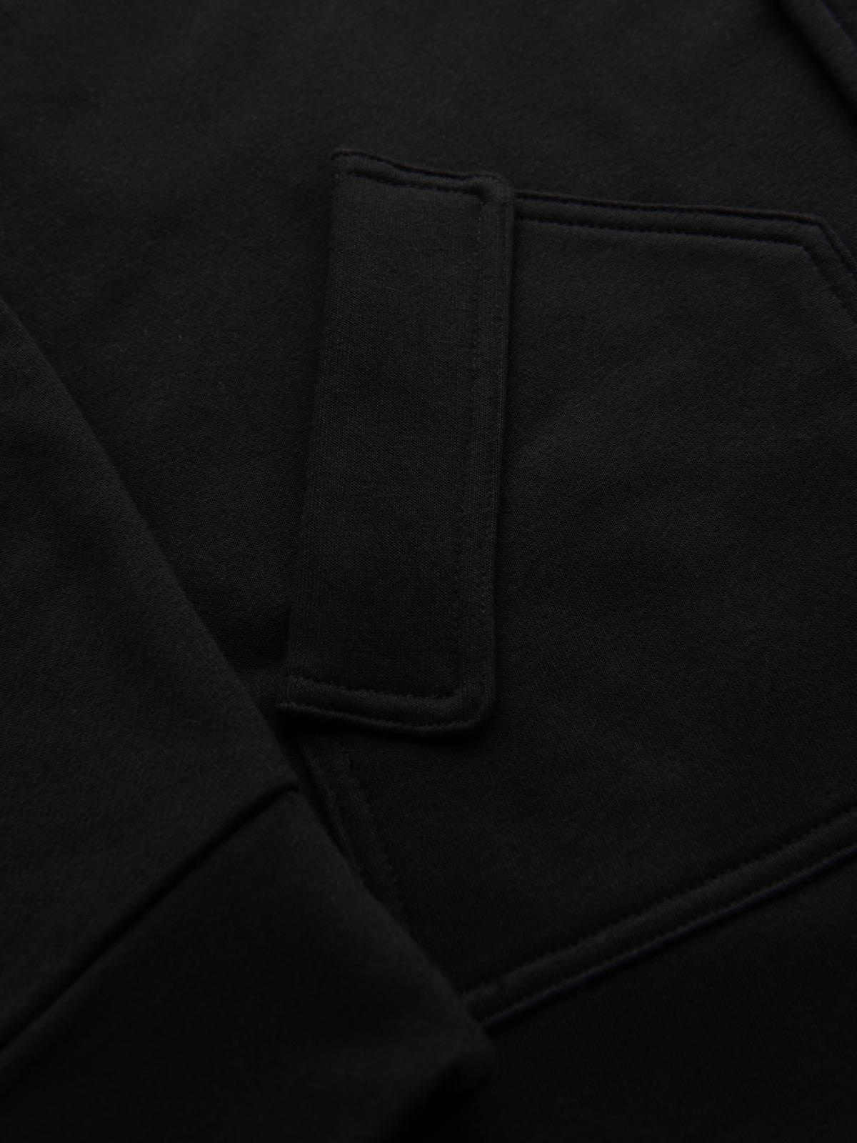 Ombre Men's button-down sweatshirt with stand-up collar - black