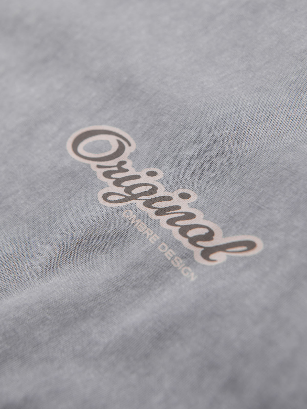 Ombre Cotton t-shirt printed on chest and back - gray