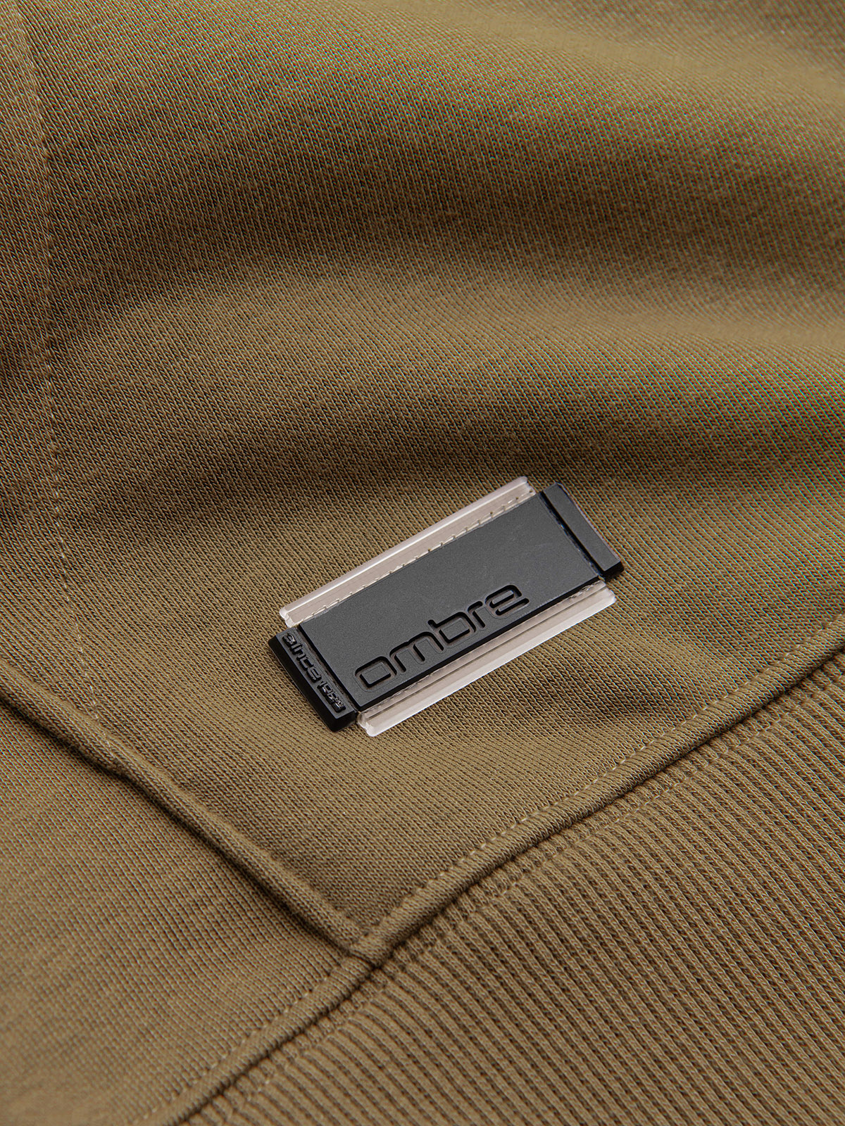 Ombre Men's unbuttoned BASIC sweatshirt - olive