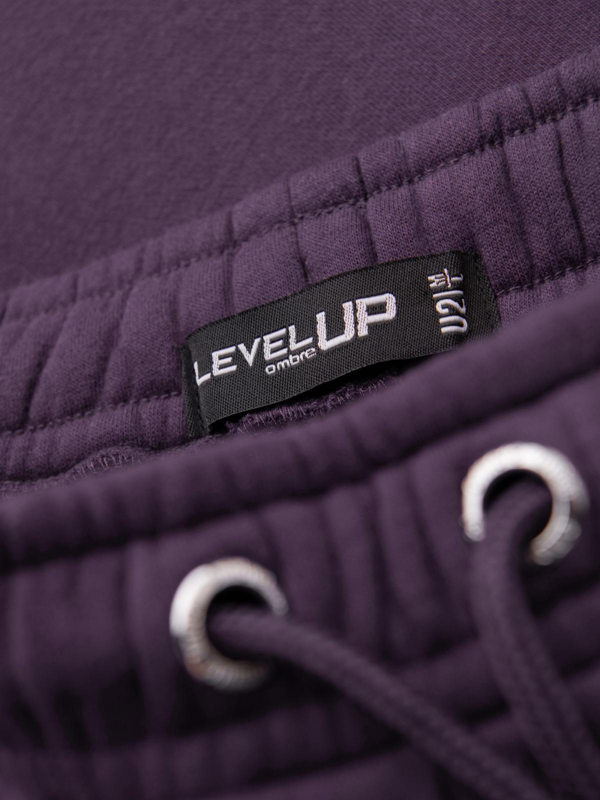 Ombre Unisex sweat shorts with drawstring waistband - purple