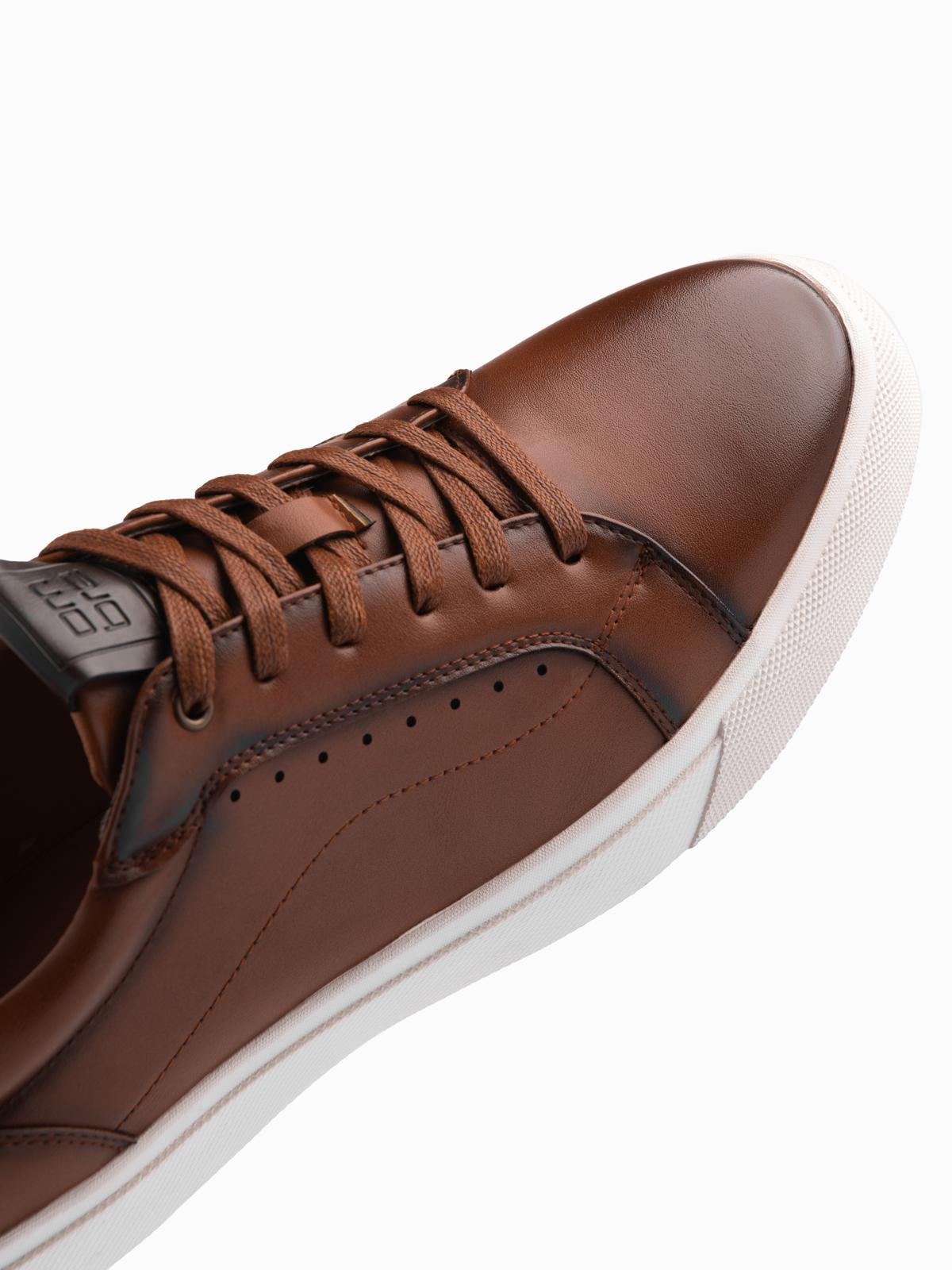 Ombre Men&#039;s eco leather sneaker shoes - brown