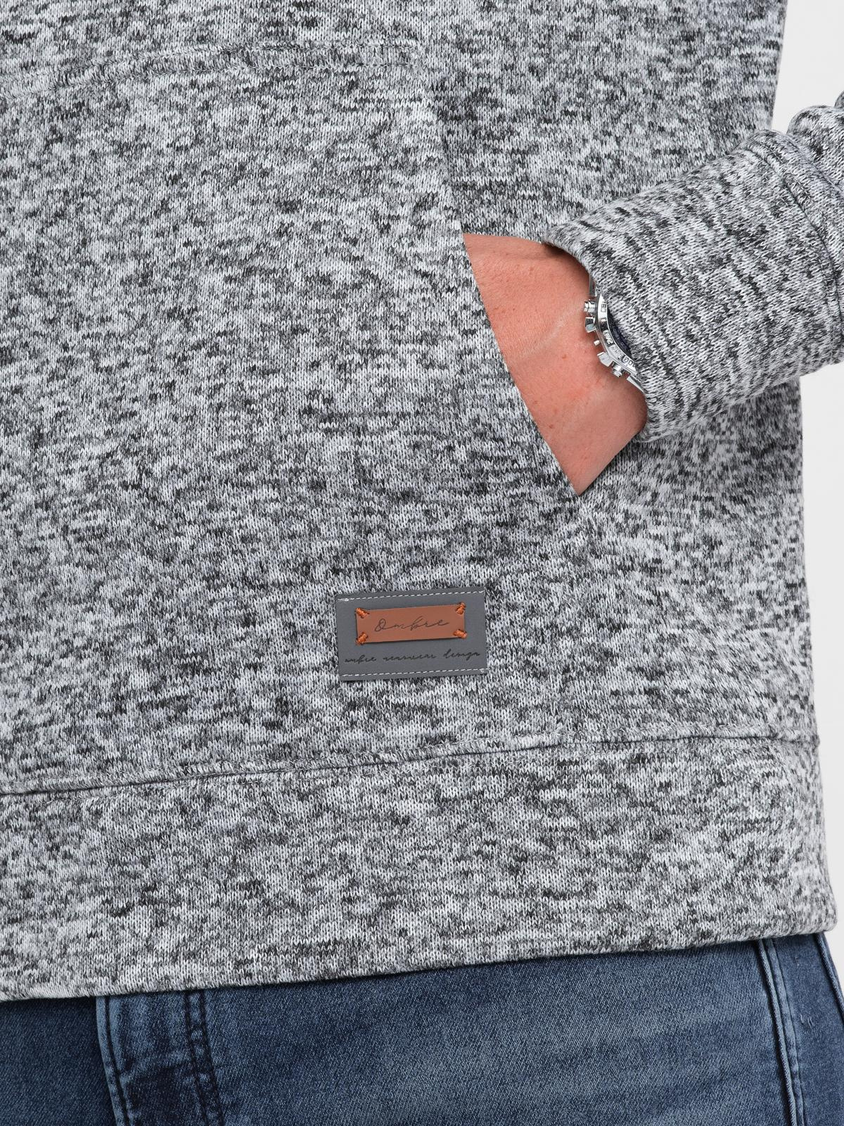 Ombre Men's non-stretch kangaroo hooded sweatshirt