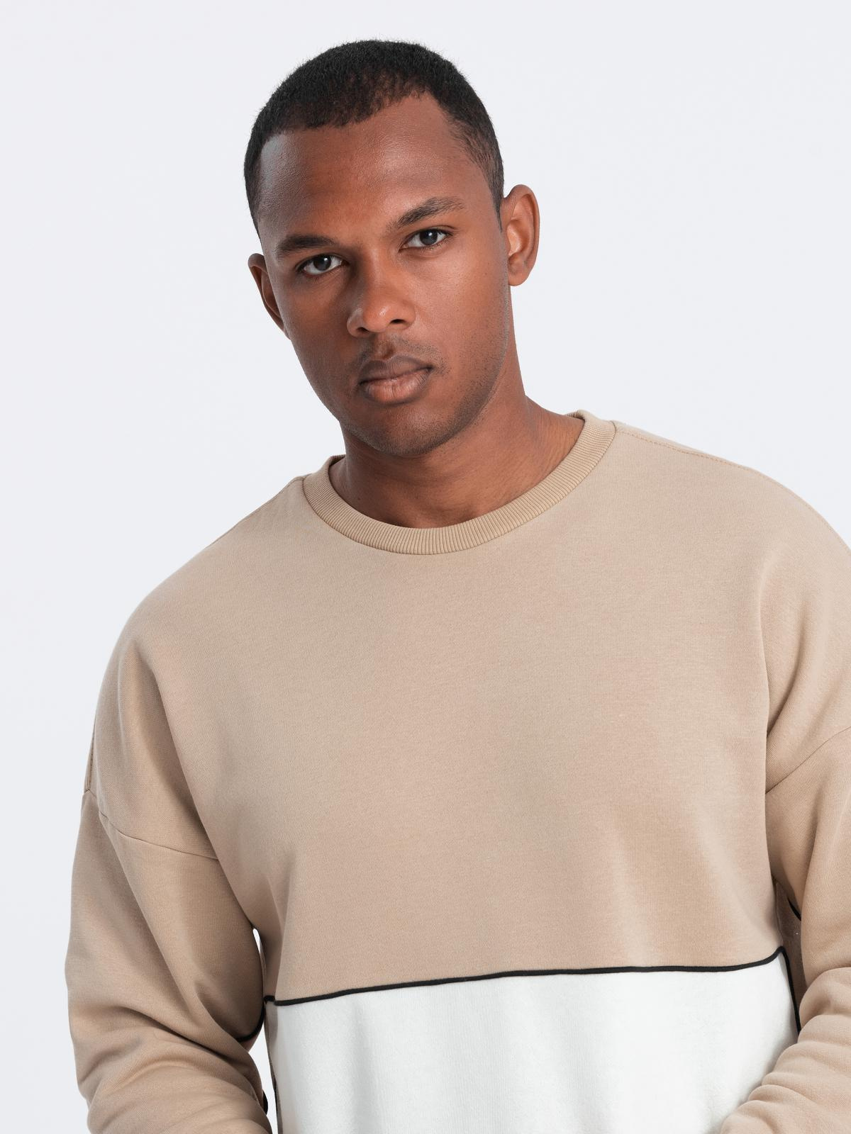 Ombre Men's OVERSIZE sweatshirt with contrasting color combination